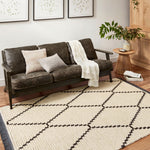 Chris Loves Julia x Loloi Alice Cream / Charcoal Rug No.4 RUGS - synthetic Loloi