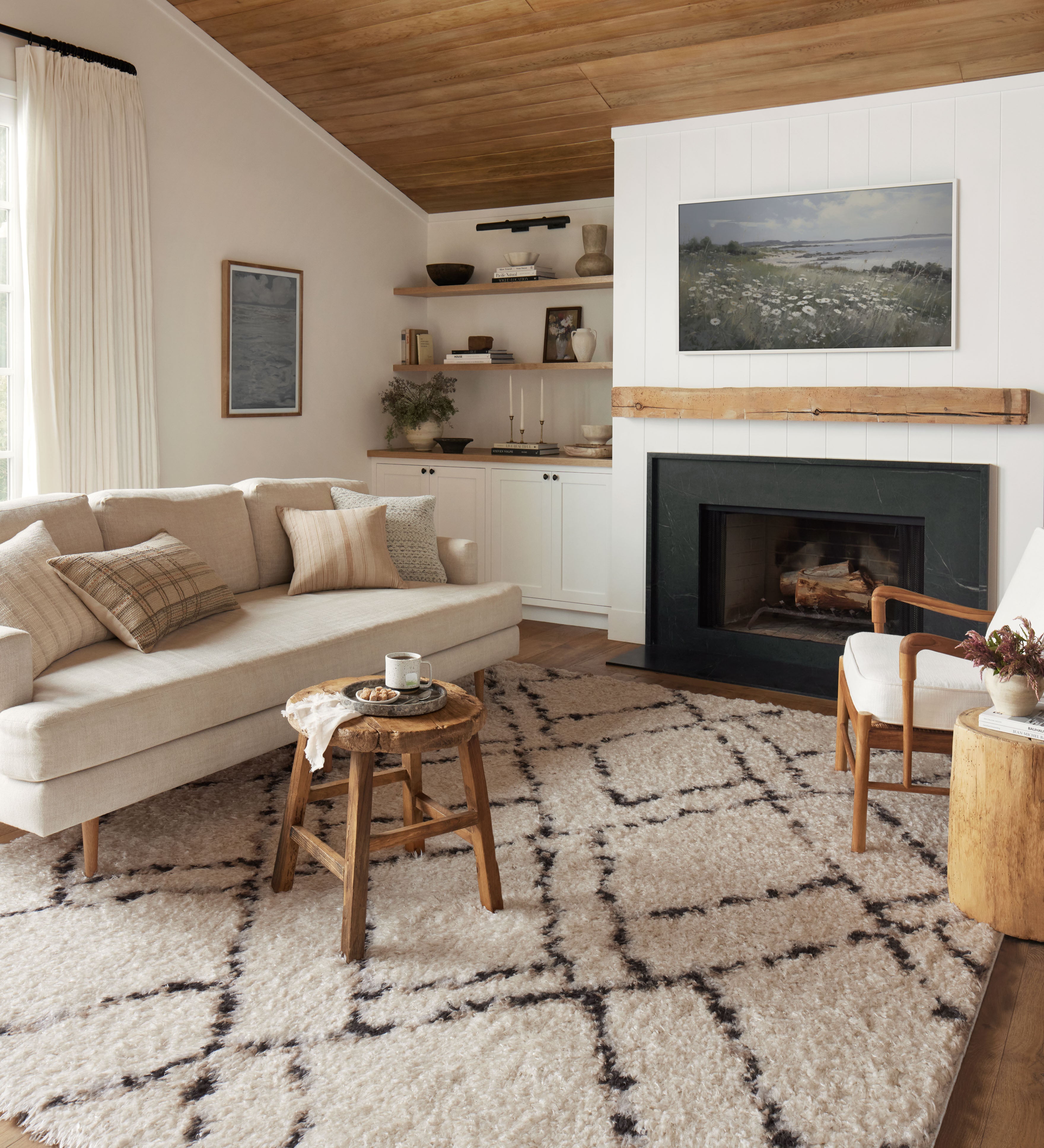 Angela Rose x Loloi Amira Ivory / Bark Rug 0-RUGS-patterned Loloi