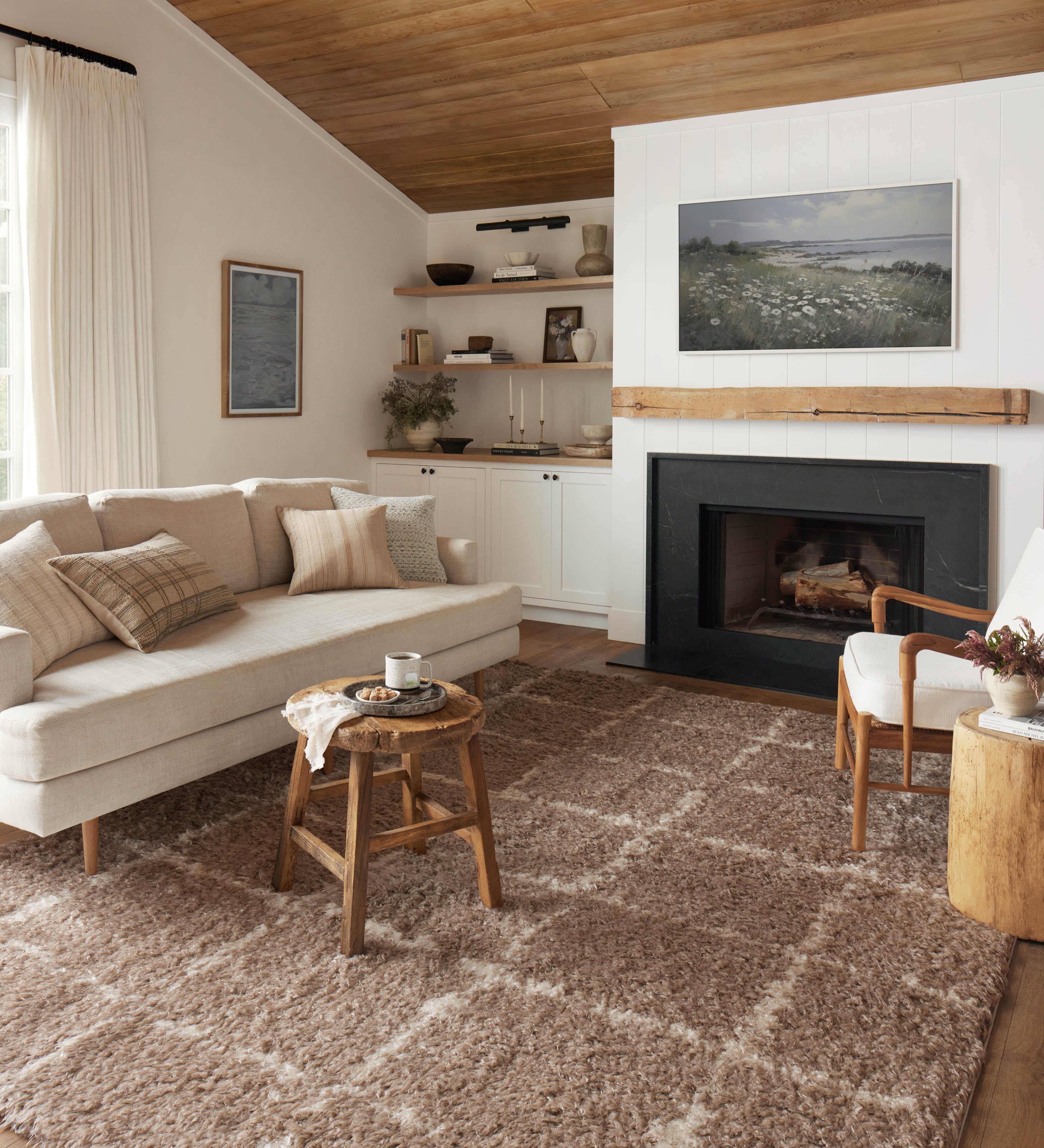 Angela Rose x Loloi Amira Khaki / Ivory Rug 0-RUGS-patterned Loloi