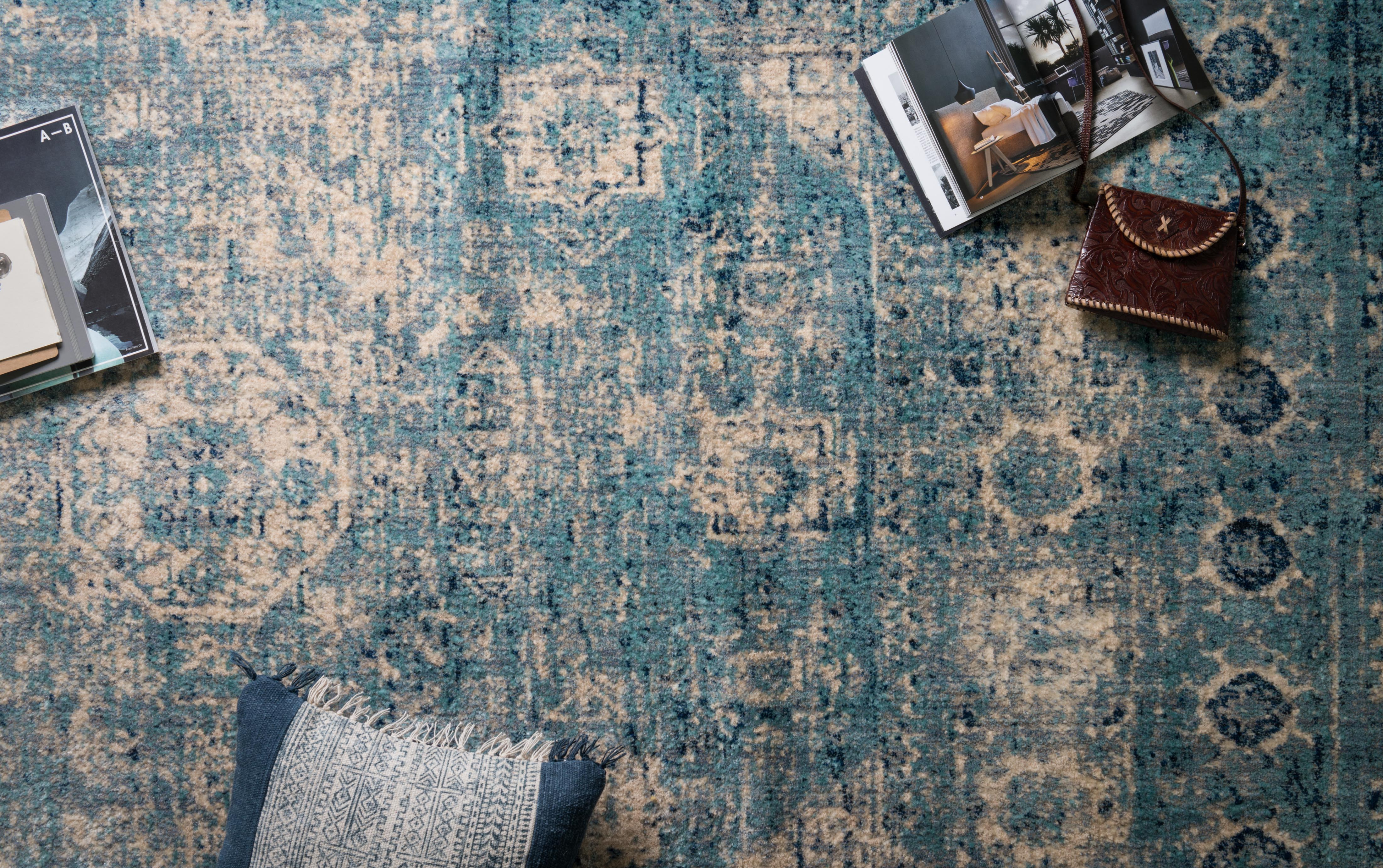 Loloi Anastasia Lt. Blue / Ivory Rug RUGS - synthetic Loloi