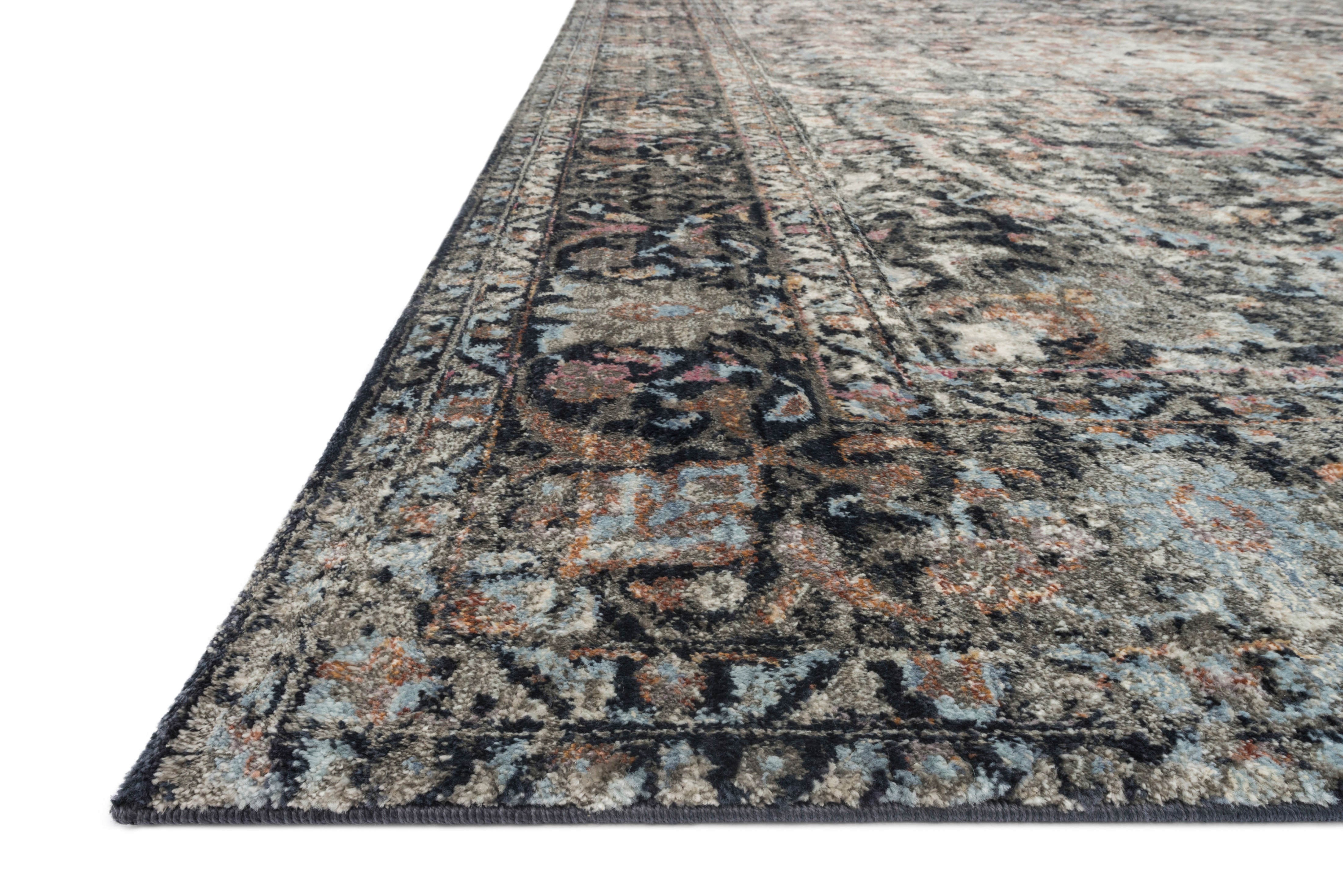 Loloi Anastasia Charcoal / Sunset Rug RUGS - synthetic Loloi