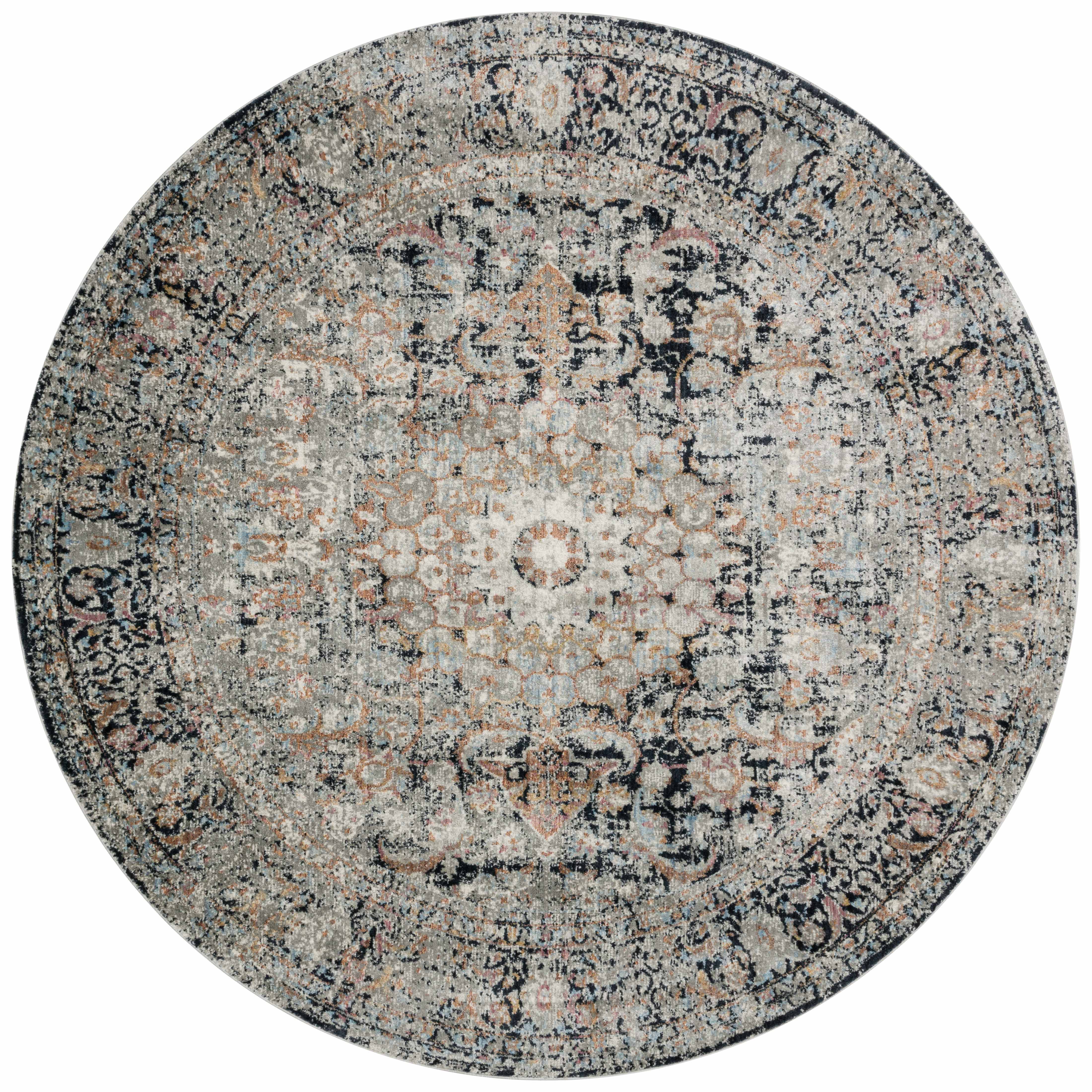 Loloi Anastasia Charcoal / Sunset Rug RUGS - synthetic Loloi
