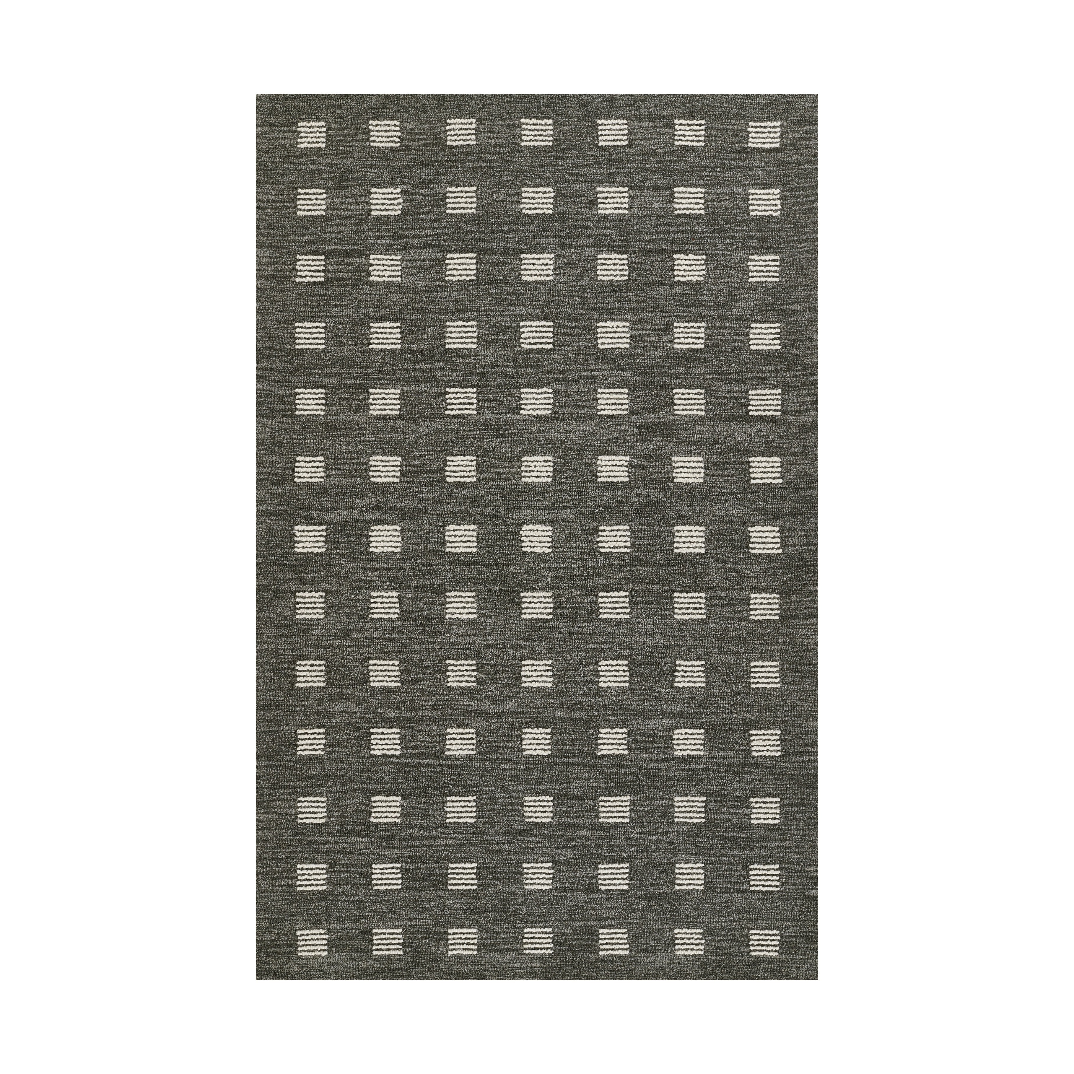 IN STORE - Archie Tile Hand Tufted Rug IN STORE - rugs Momeni Charcoal 2' x 3'