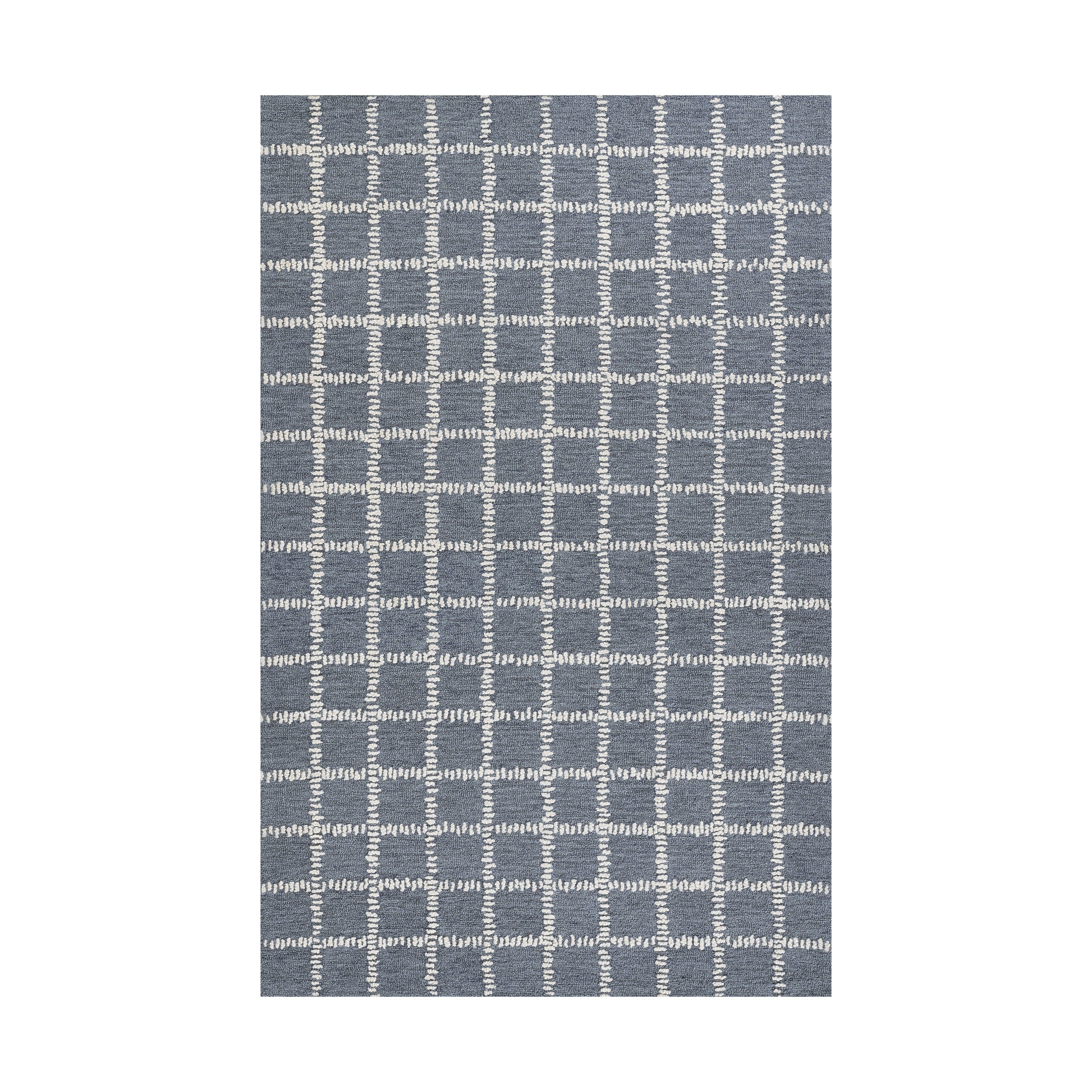 Archie Gridwork Hand Tufted Rug RUGS - wool Momeni Blue 2' x 3'