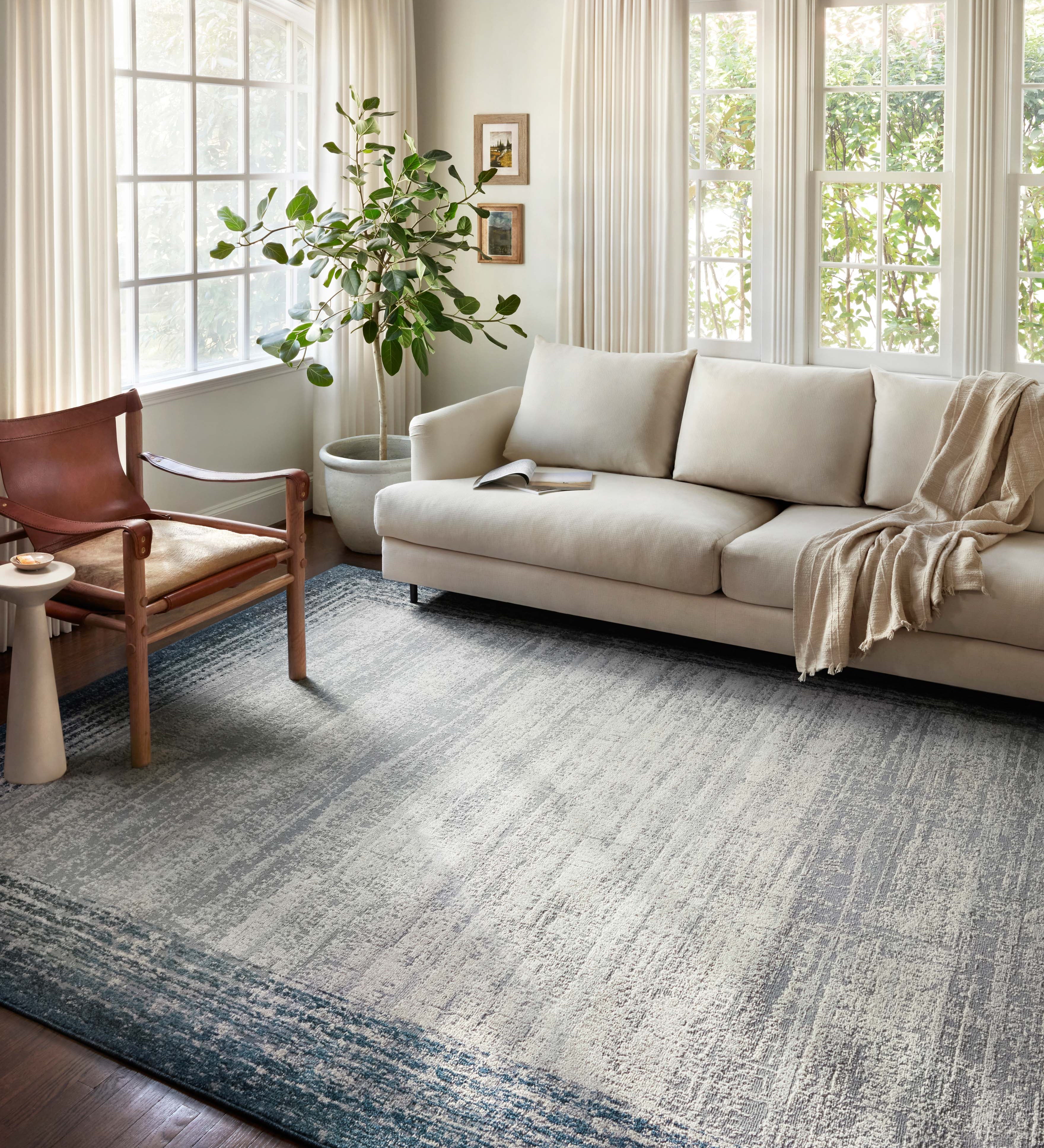 Loloi Austen Pebble / Blue Rug RUGS - synthetic Loloi