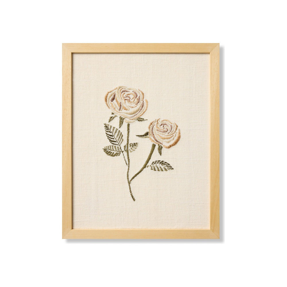 Loloi Rose Bud Embroidered Wall Art ARTWORK - framed art Loloi
