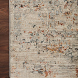 Loloi Axel Silver / Spice Rug RUGS - synthetic Loloi