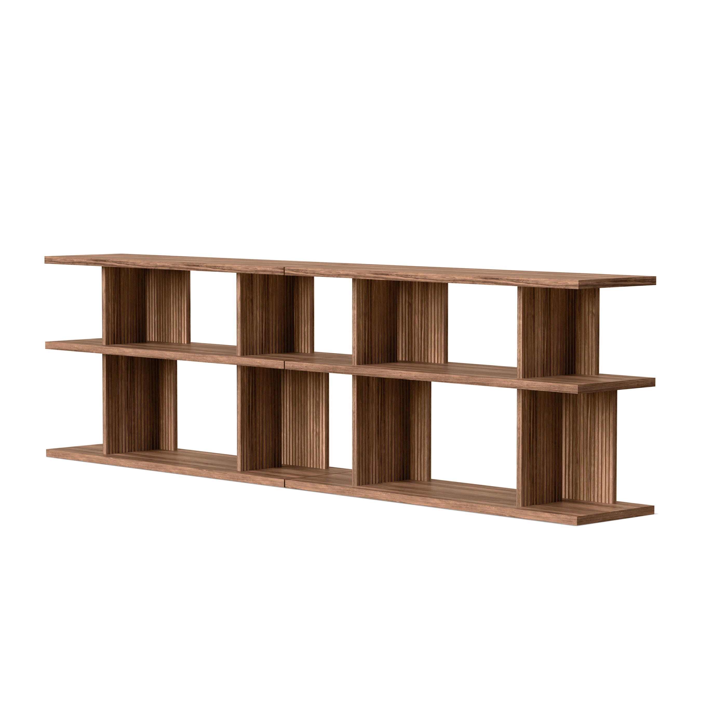 Albion 3-3 Shelving Unit FURNITURE - shelving unit Gus Natural Walnut