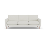 EQ3 Custom Fabric Joan 87" Sofa - Walnut Leg