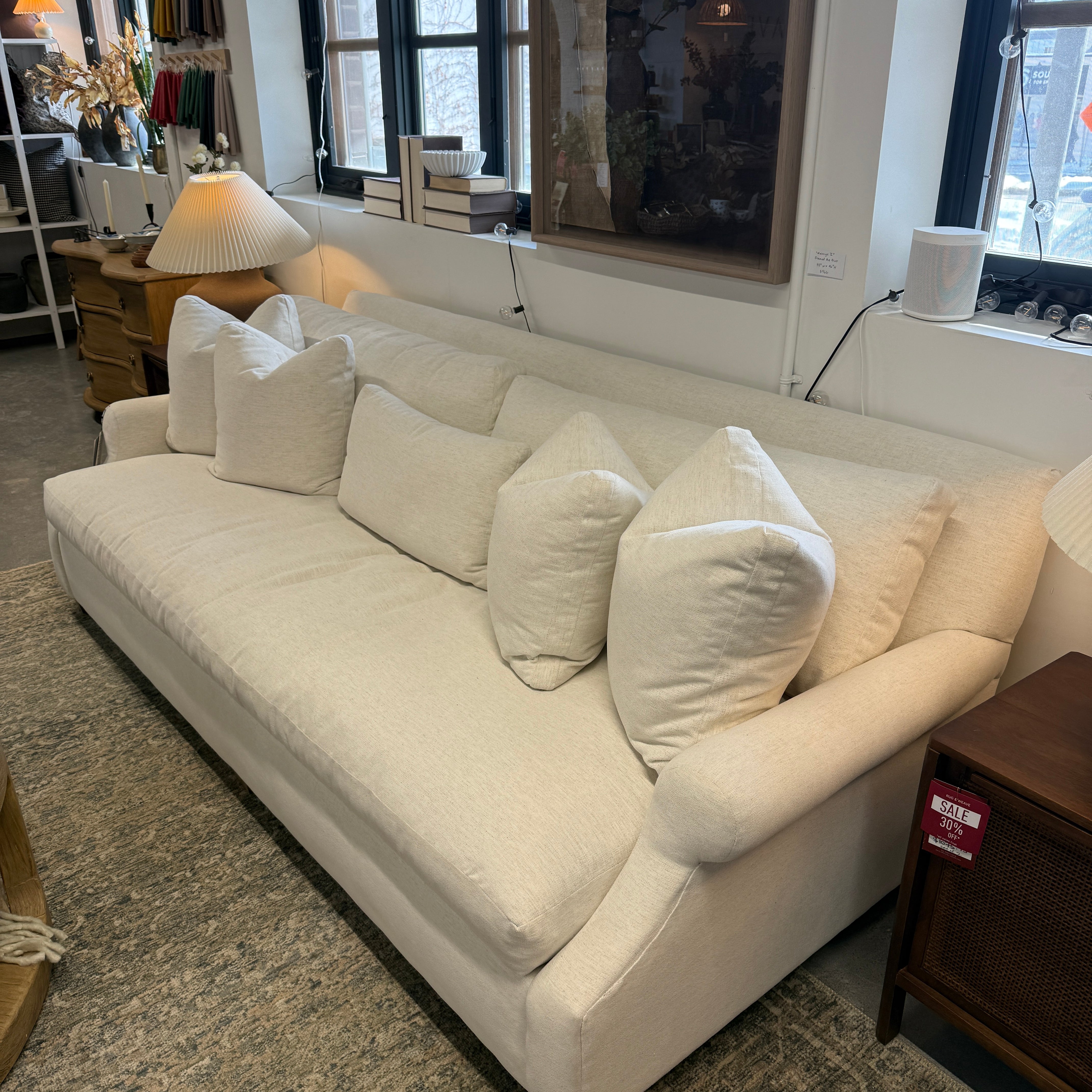 FLOOR MODEL - Bristol 98" Express Bench Cushion Sofa FURNITURE - floor model Rowe Furniture