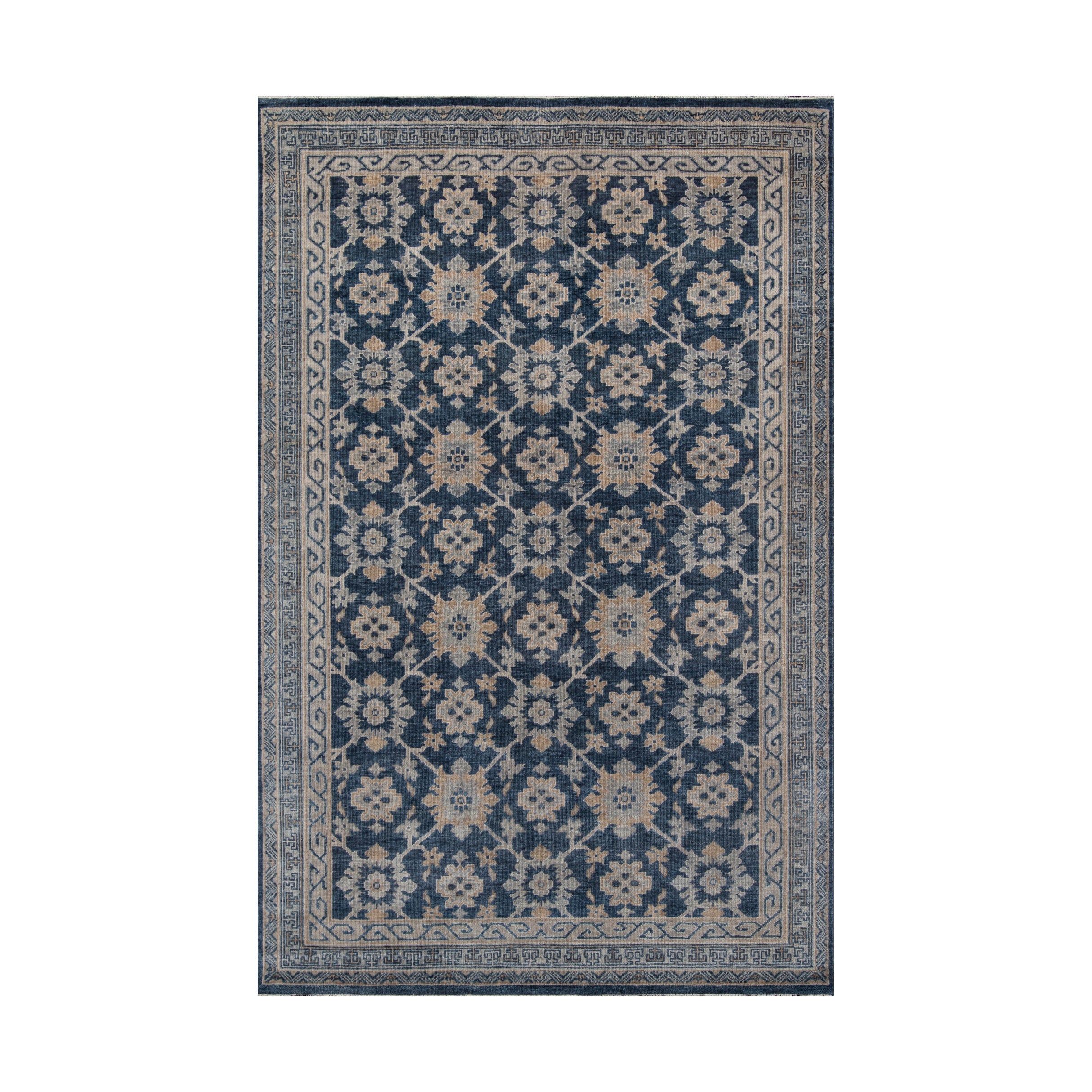 Banaras Hand Knotted Rug RUGS - wool Momeni Blue 2' X 3'