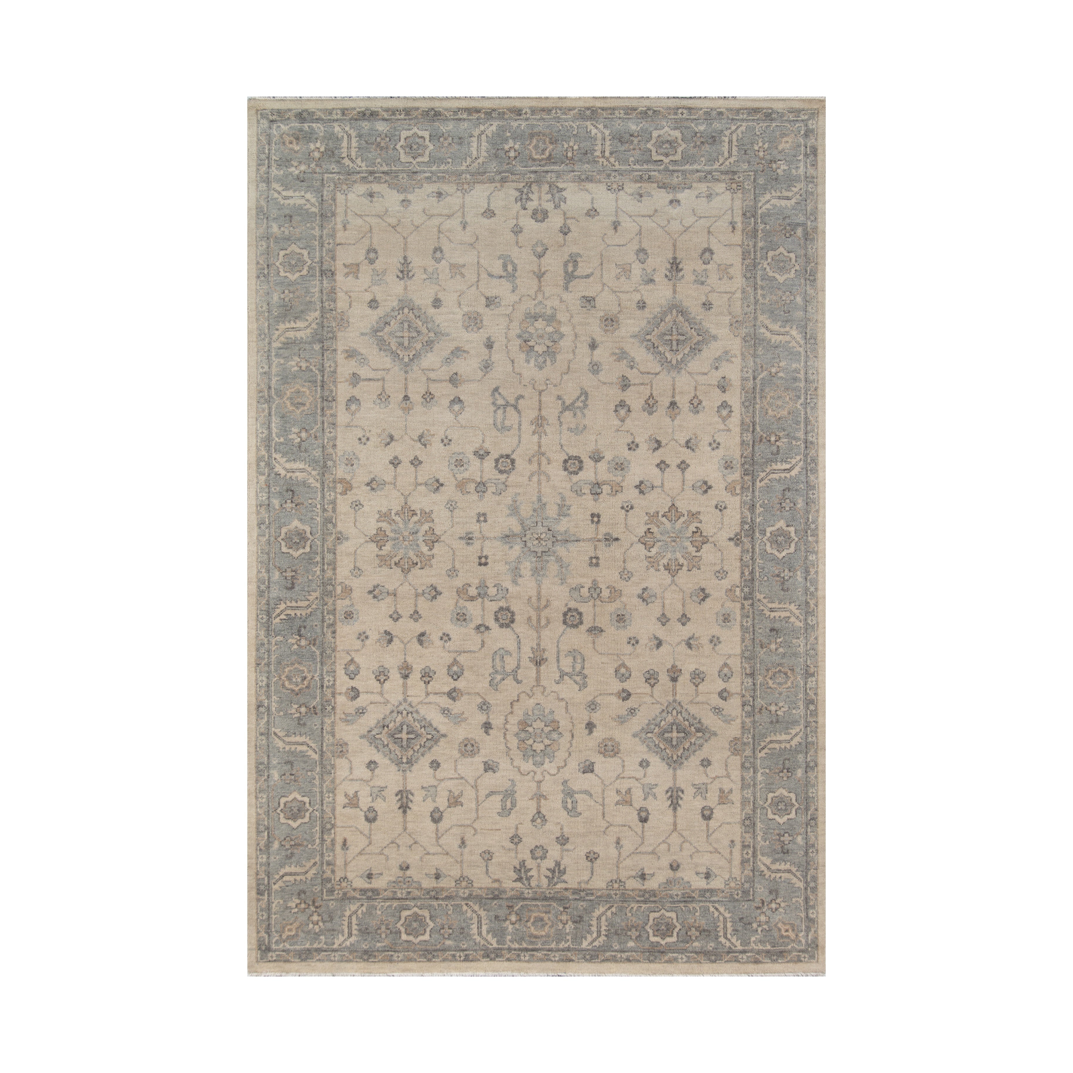 Banaras Hand Knotted Rug RUGS - wool Momeni Beige 2' X 3'