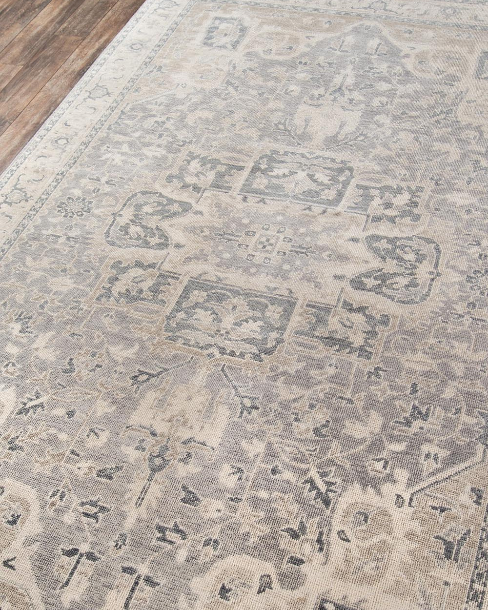 Benara Grey Hand Knotted Rug RUGS - wool Momeni