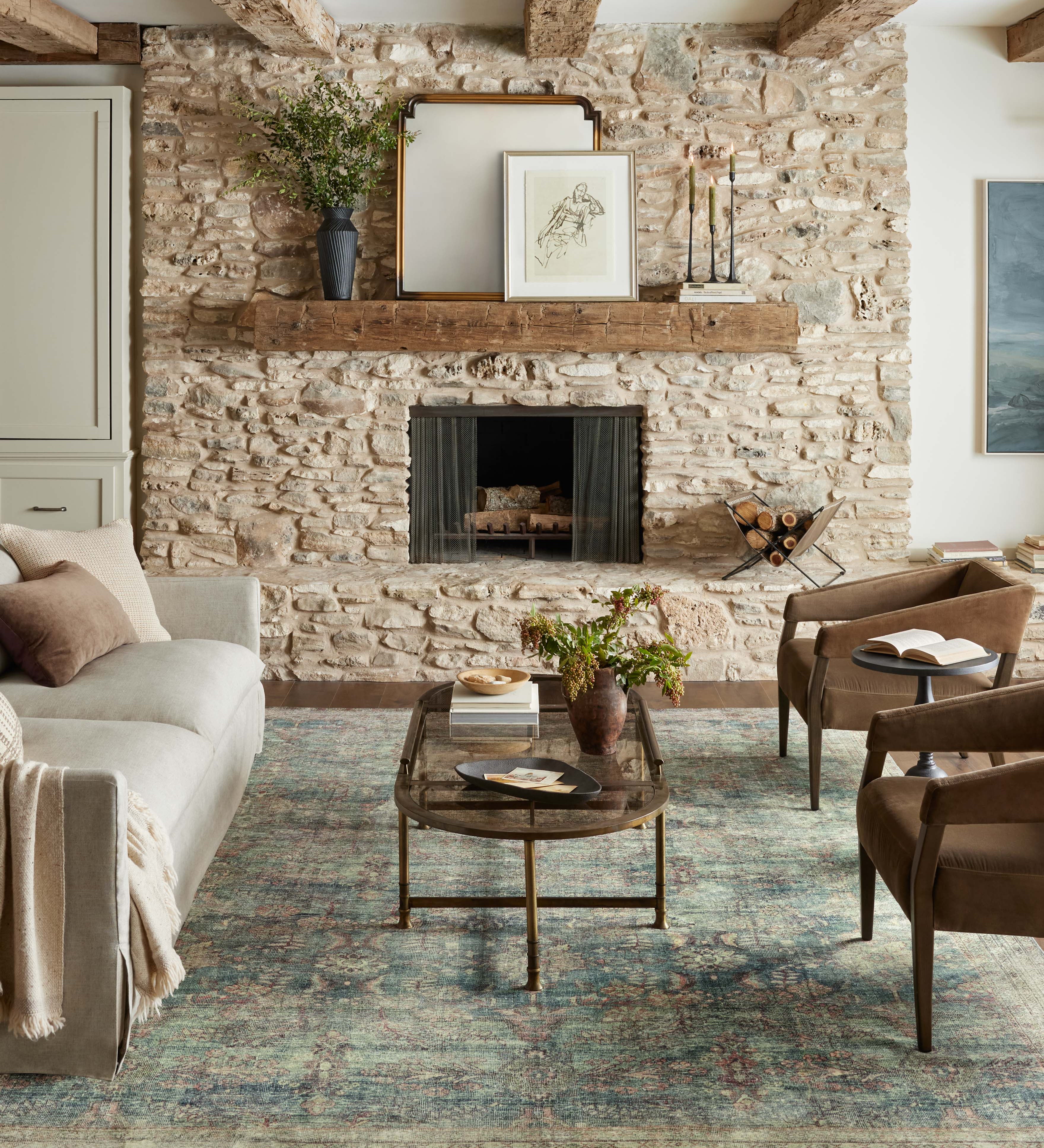 Magnolia Home by Joanna Gaines x Loloi Banks Ocean / Spice Rug 1 - RUGS - patterned Loloi