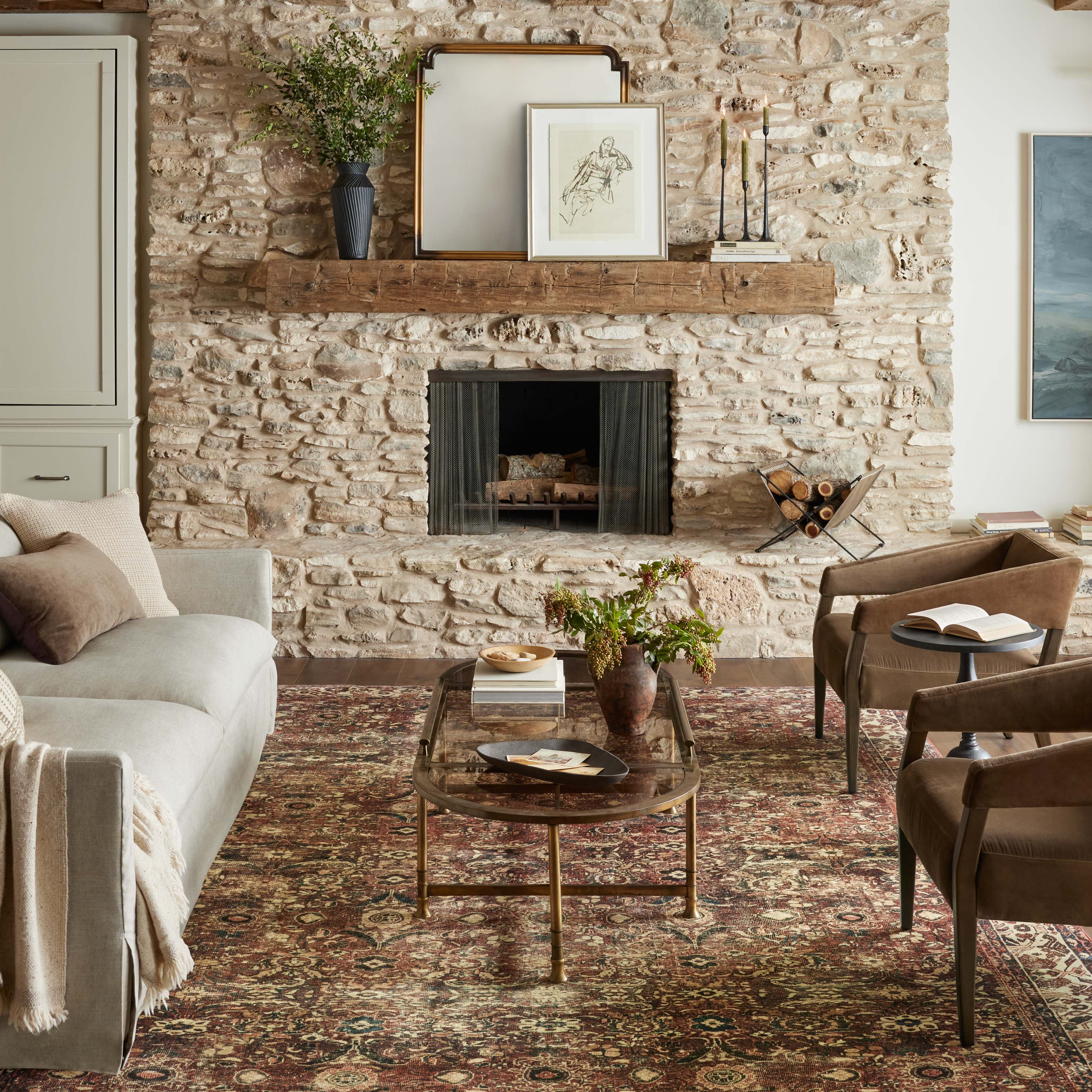 Joanna Gaines x Loloi Banks Brick / Ivory Rug RUGS - synthetic Loloi