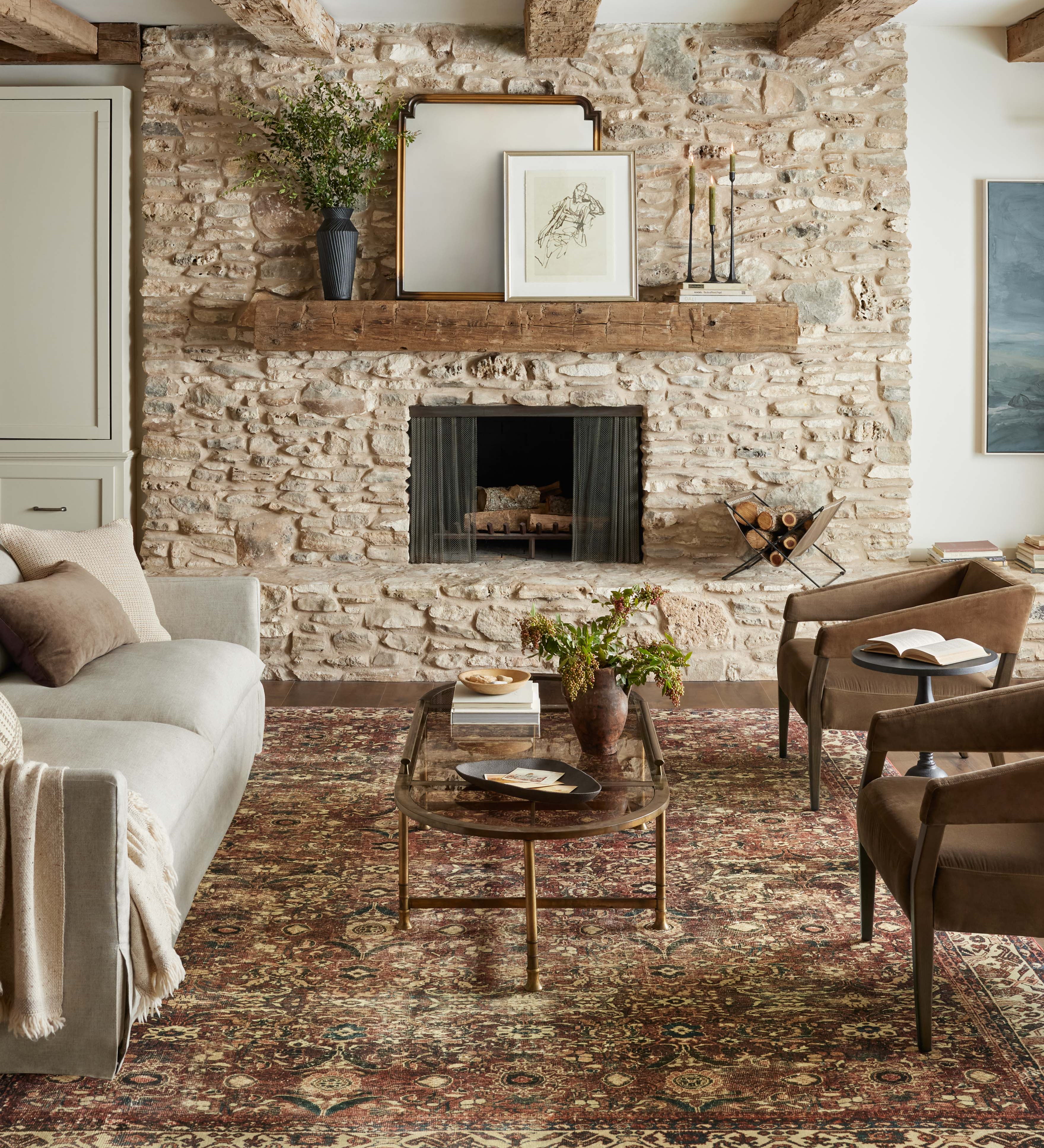 Joanna Gaines x Loloi Banks Brick / Ivory Rug RUGS - synthetic Loloi