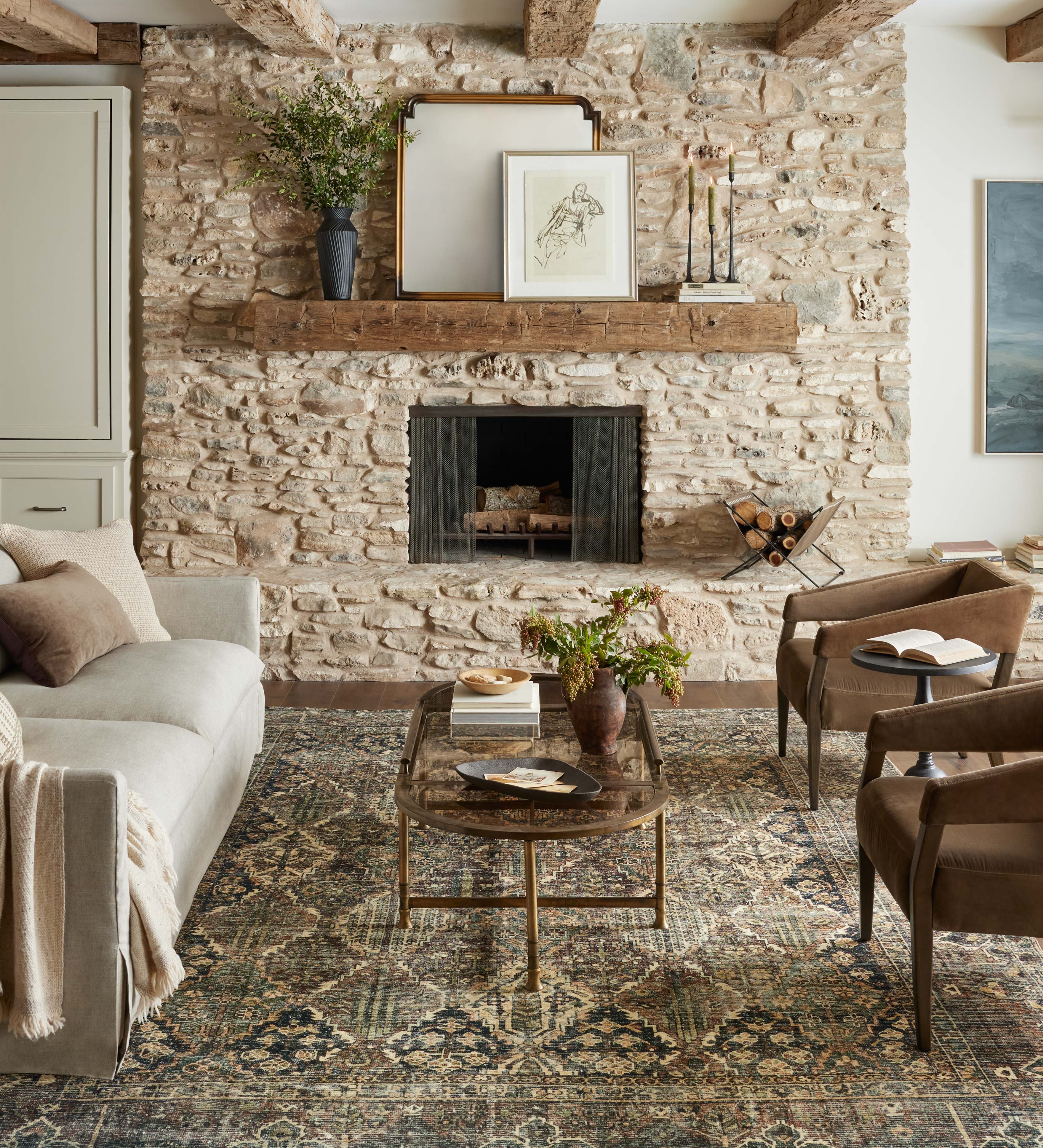 Joanna Gaines x Loloi Banks Spice / Blue Rug RUGS - synthetic Loloi