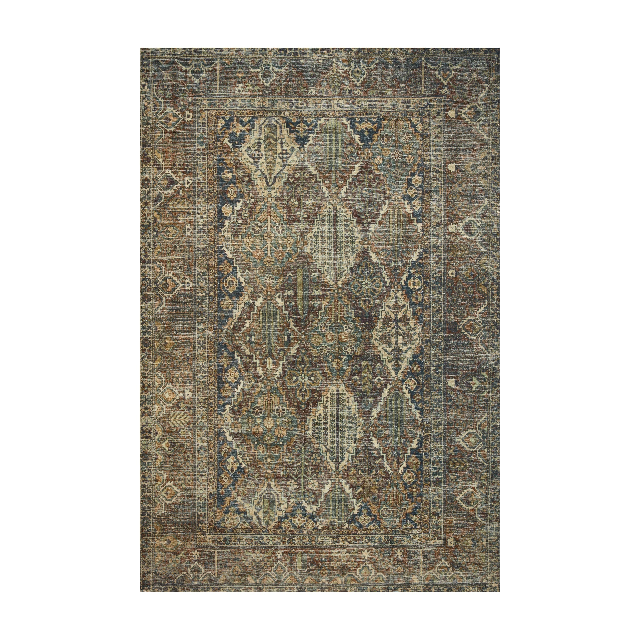 Joanna Gaines x Loloi Banks Spice / Blue Rug RUGS - synthetic Loloi 18" x 18"