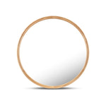 Alban Round Mirror MIRROR - wall mirror Moe's Furniture Oak Small