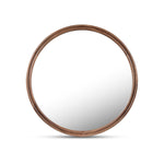 Alban Round Mirror MIRROR - wall mirror Moe's Furniture Walnut Large