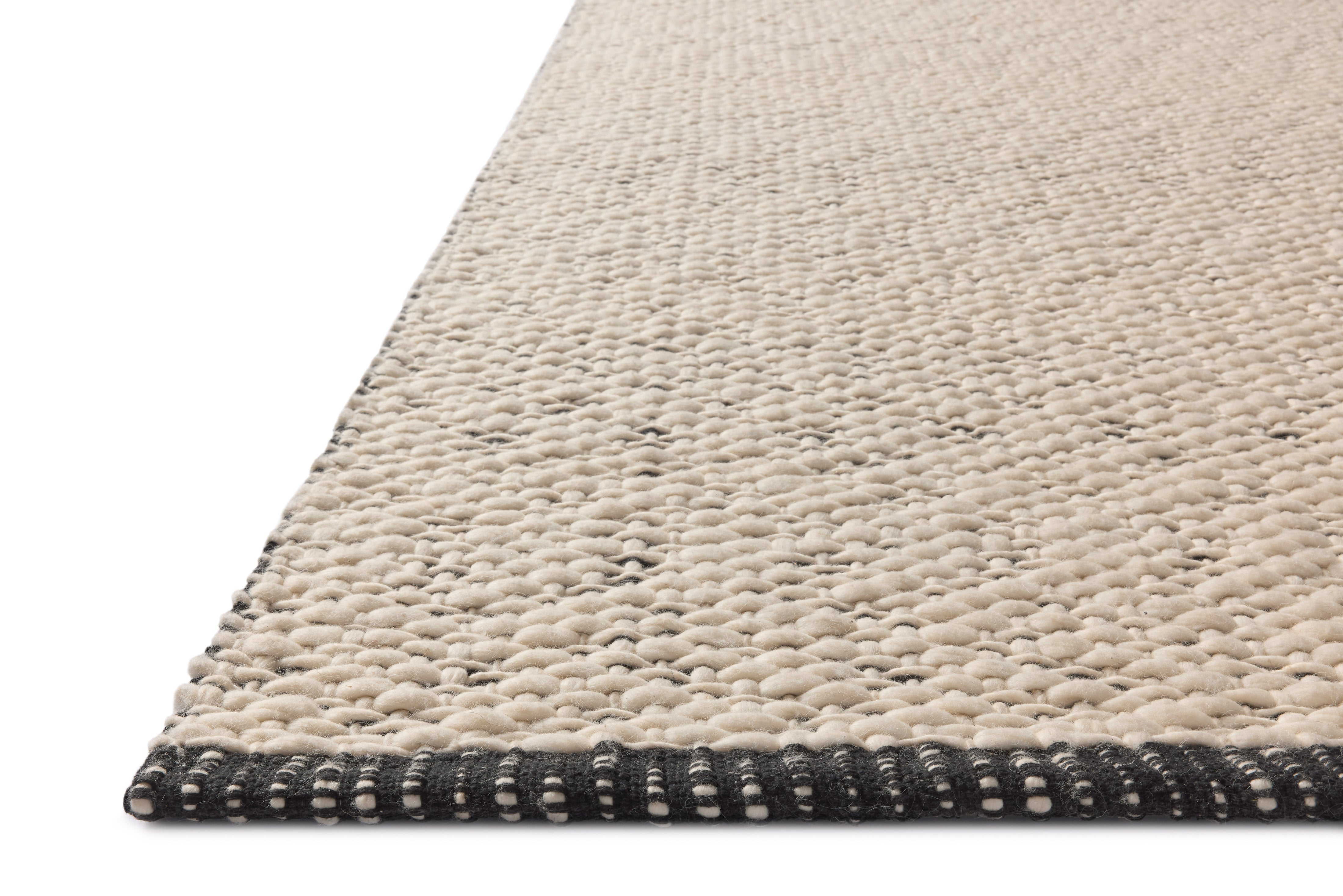 Magnolia Home by Joanna Gaines x Loloi Betty Ivory / Black RUGS - neutral Loloi