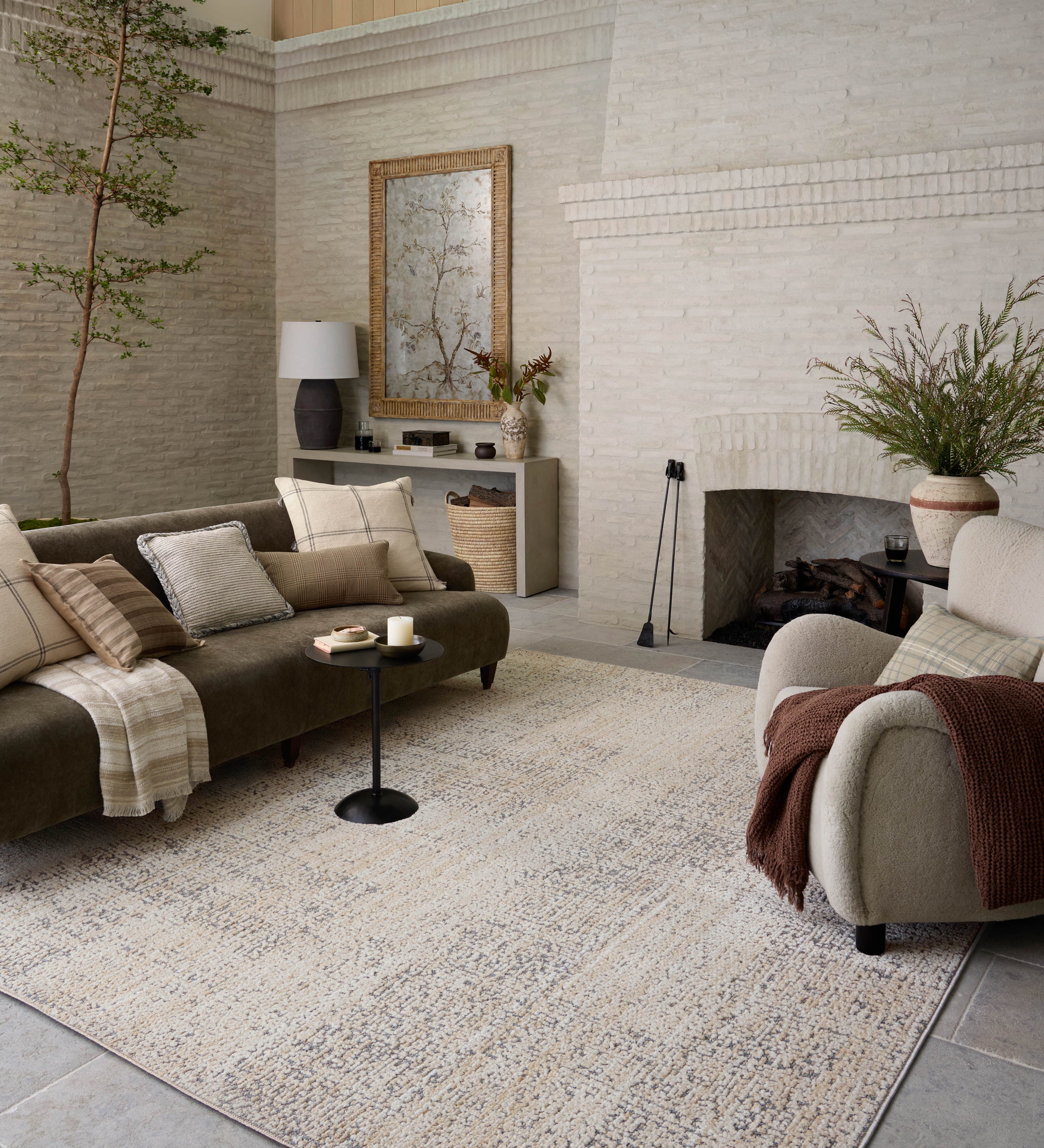 Amber Lewis x Loloi Bexley Natural / Slate Rug RUGS - synthetic Loloi