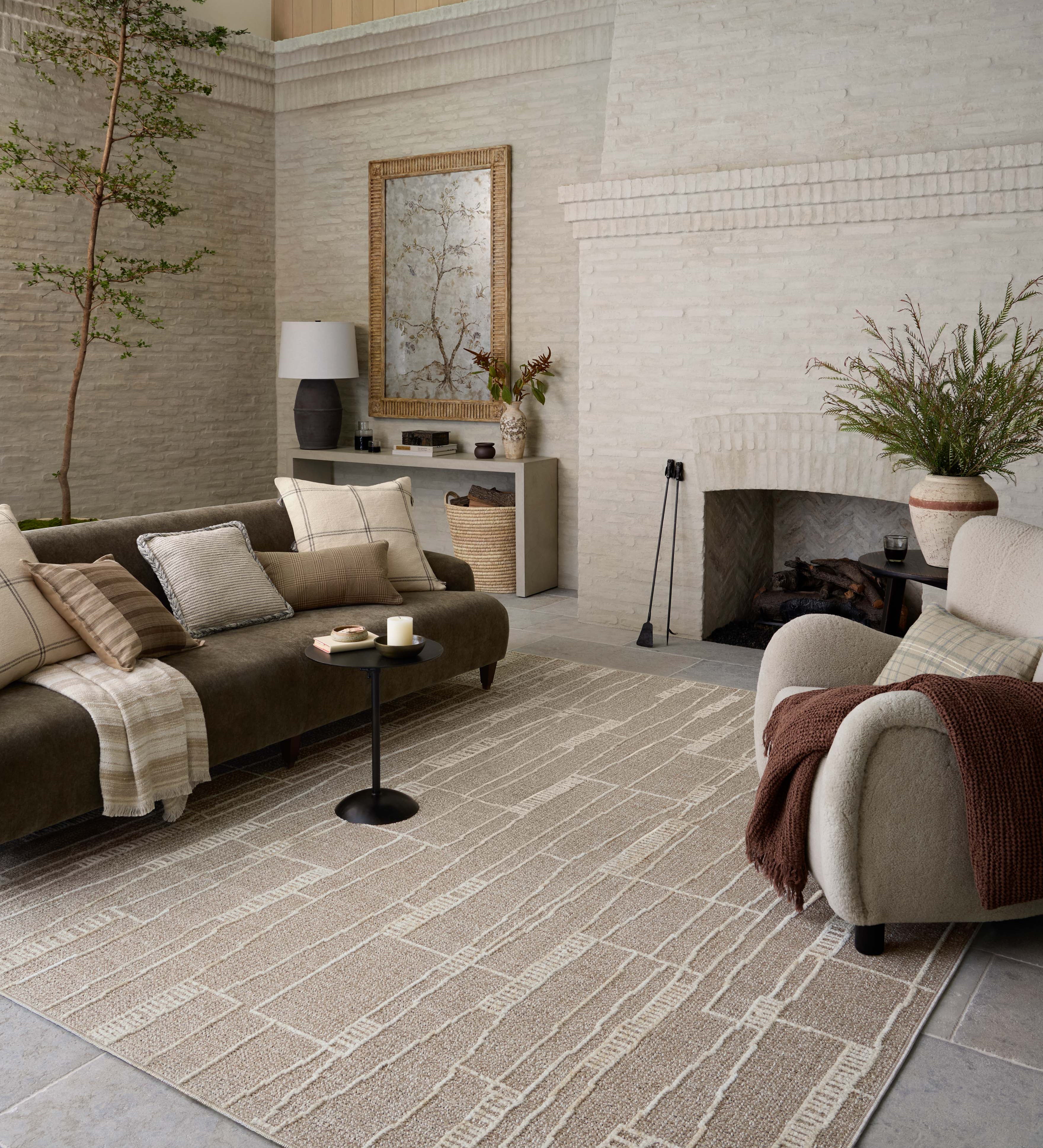 Amber Lewis x Loloi Bexley Mushroom / Natural Rug RUGS - synthetic Loloi