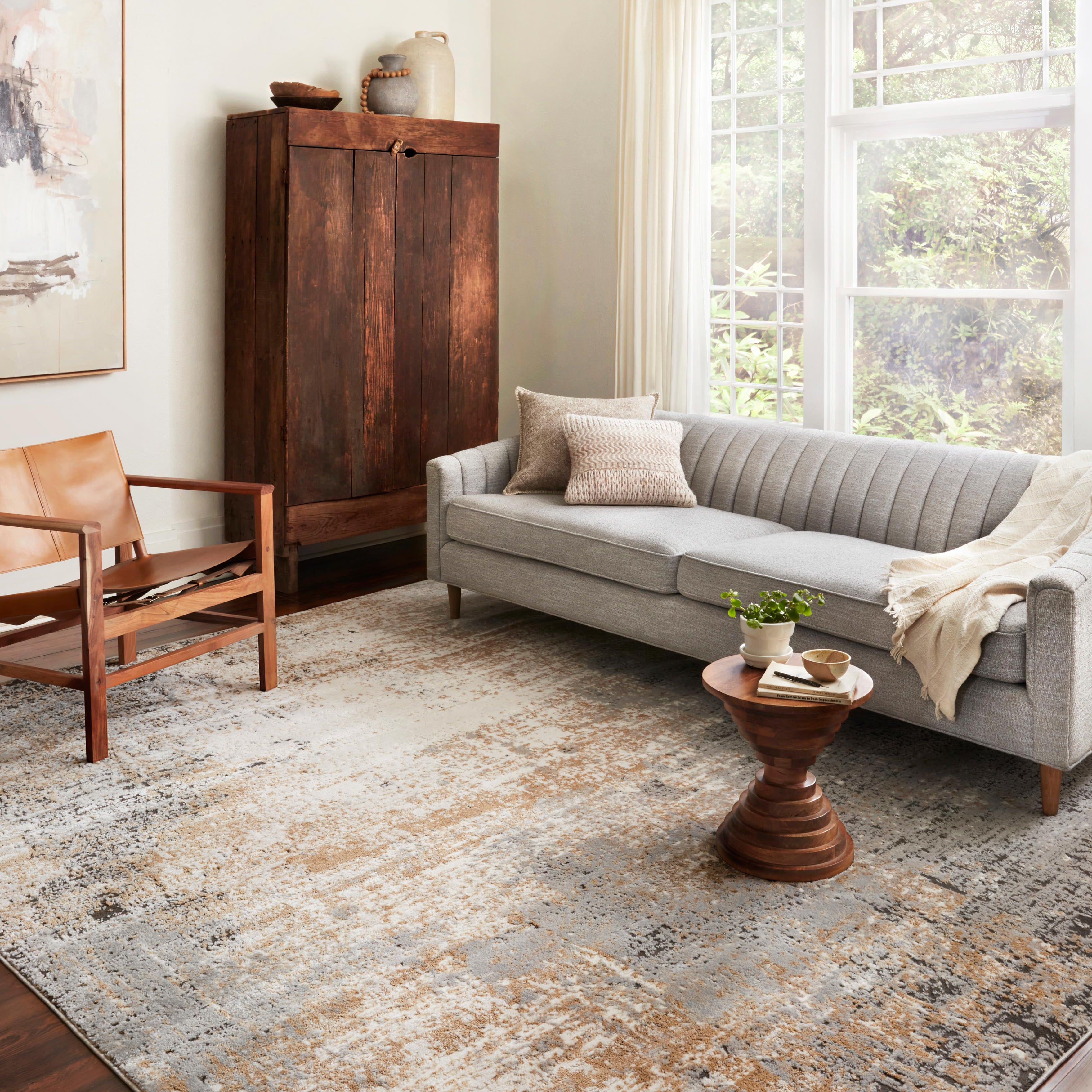 Loloi Bianca Stone / Gold Rug RUGS - synthetic Loloi