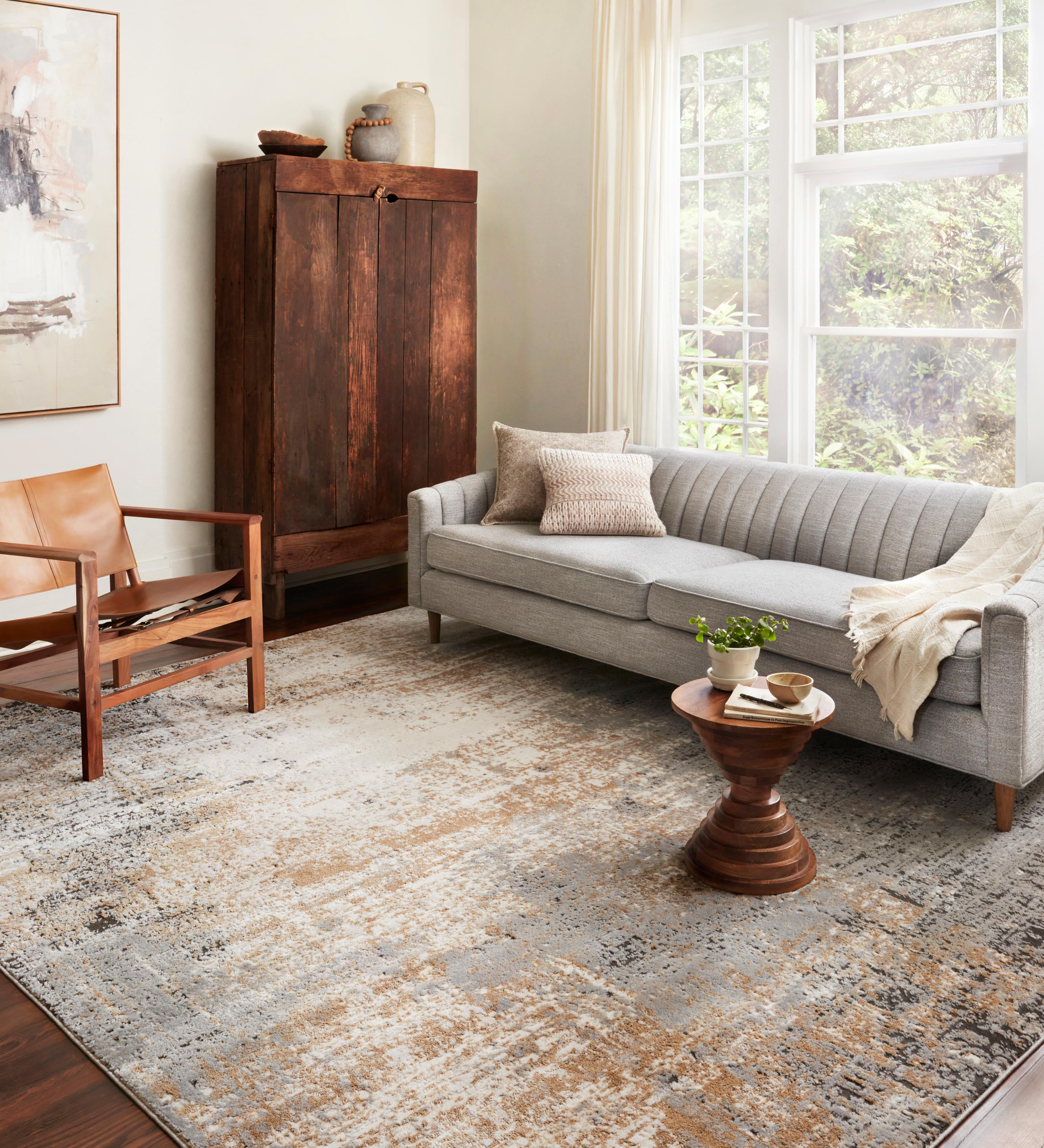 Loloi Bianca Stone / Gold Rug RUGS - synthetic Loloi