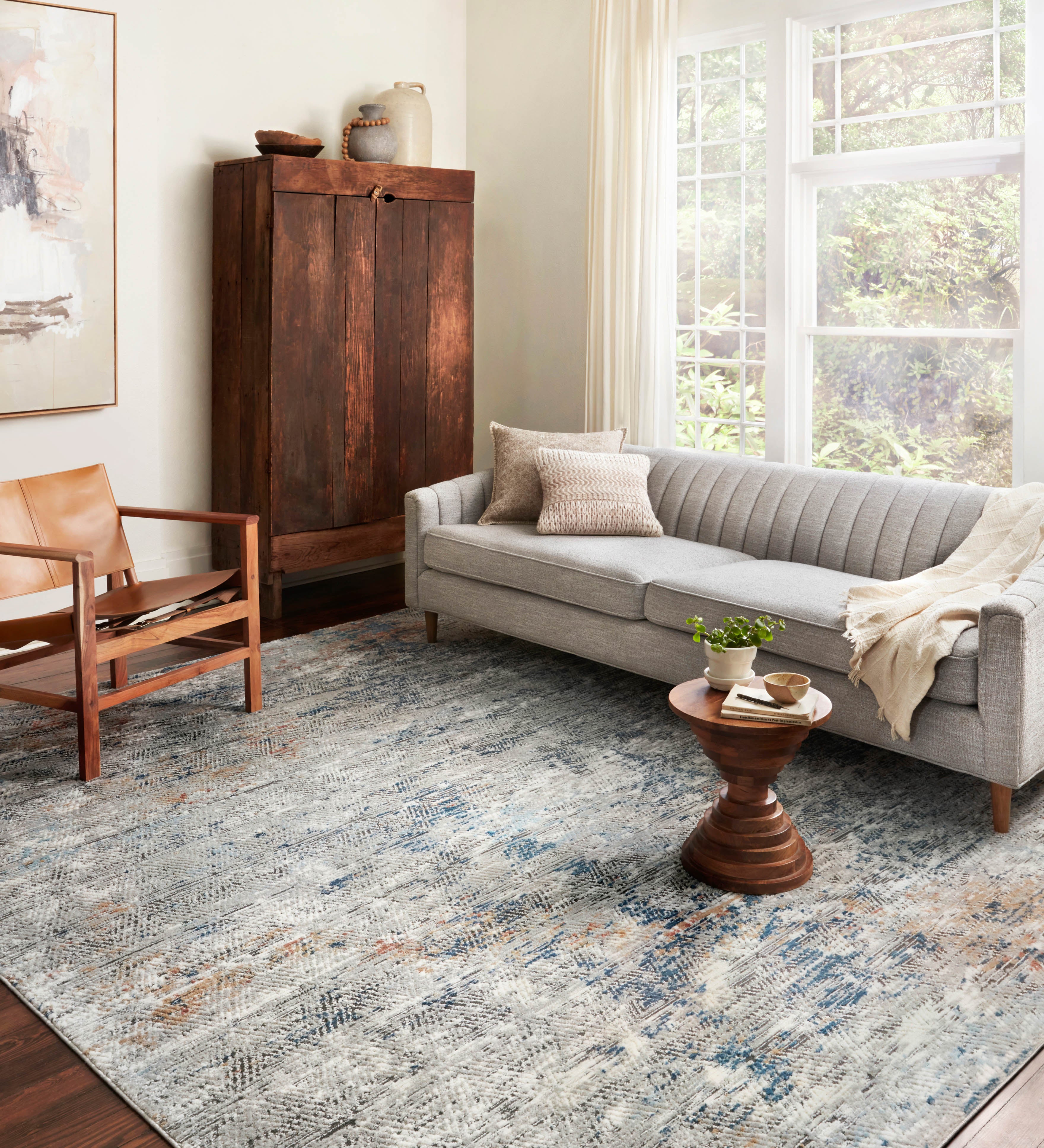 Loloi Bianca Grey / Multi Rug RUGS - synthetic Loloi