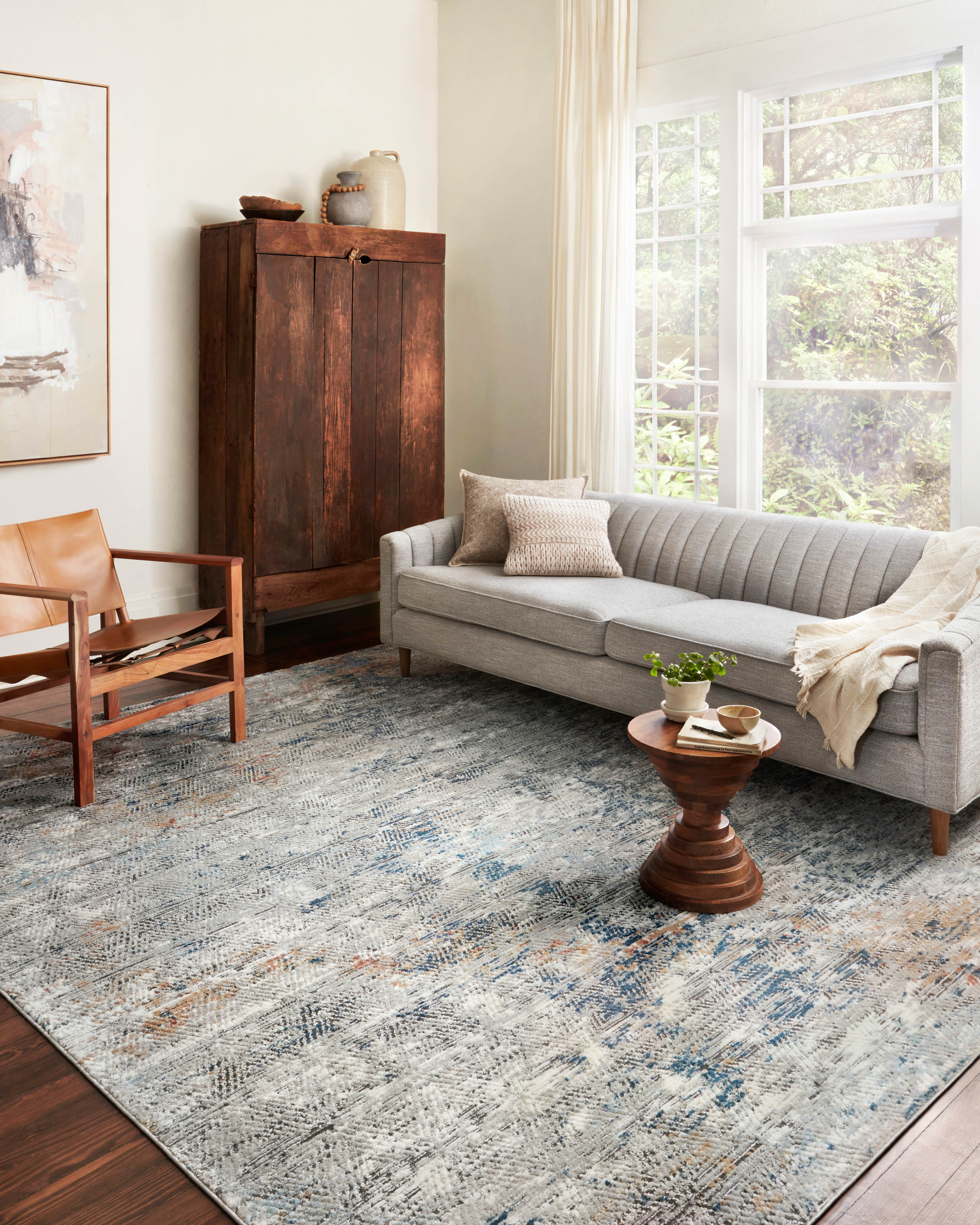 Loloi Bianca Grey / Multi Rug RUGS - synthetic Loloi