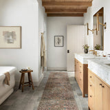 Amber Lewis x Loloi Billie Aqua / Rust Rug 0-patterned rugs Loloi