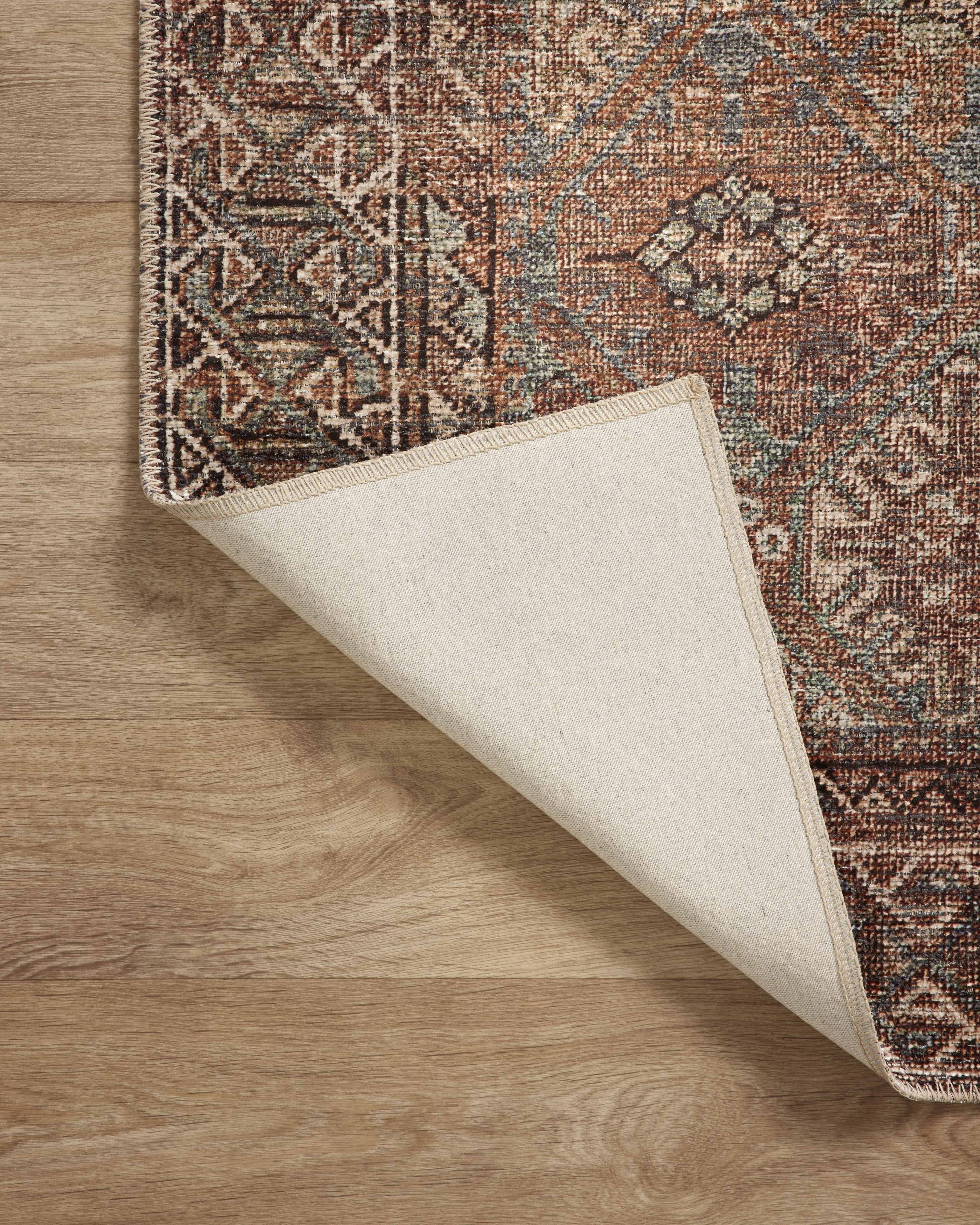 Amber Lewis x Loloi Billie Aqua / Rust Rug 0-patterned rugs Loloi
