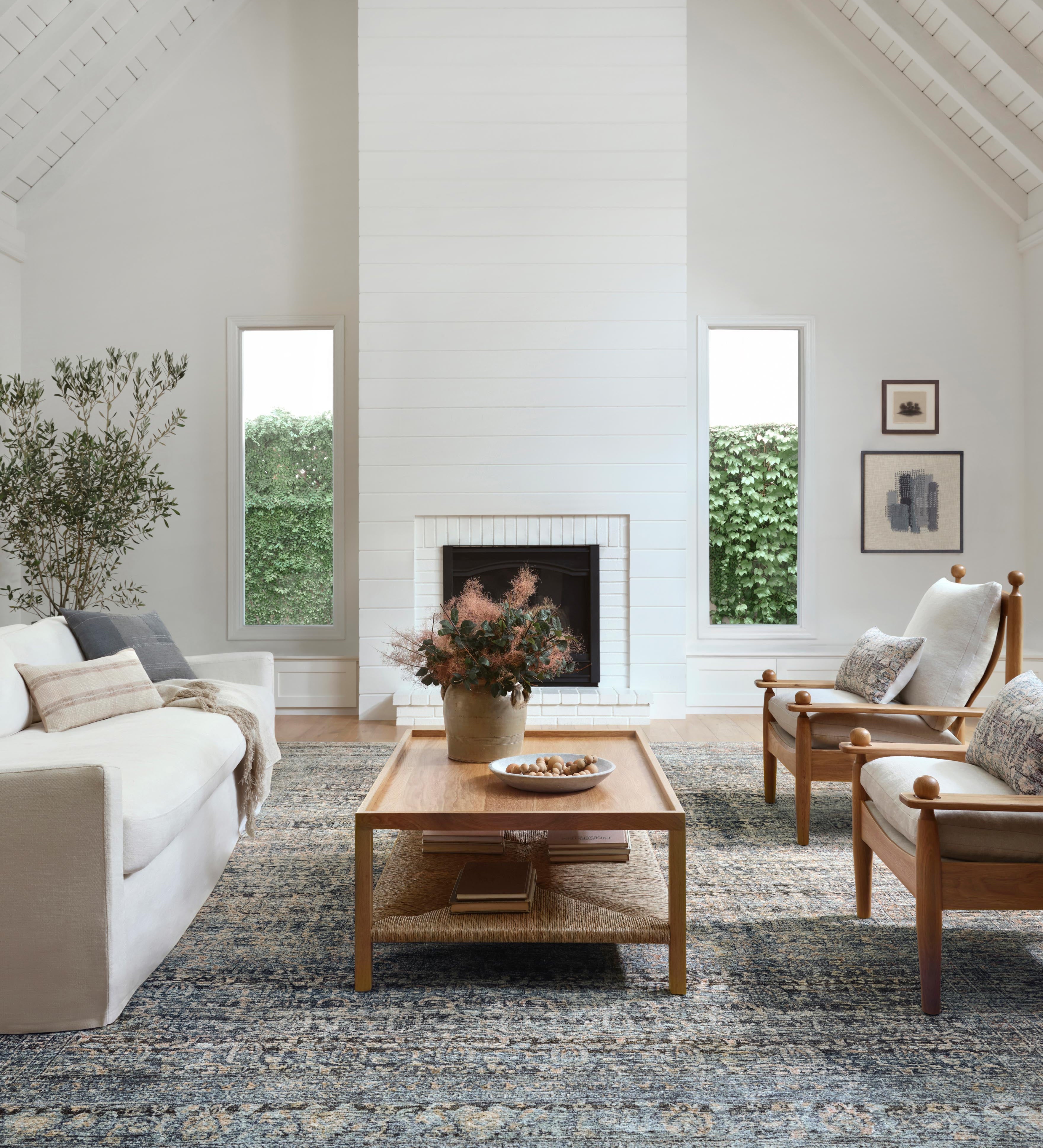 Amber Lewis x Loloi Billie Denim / Blush Rug 0-patterned rugs Loloi