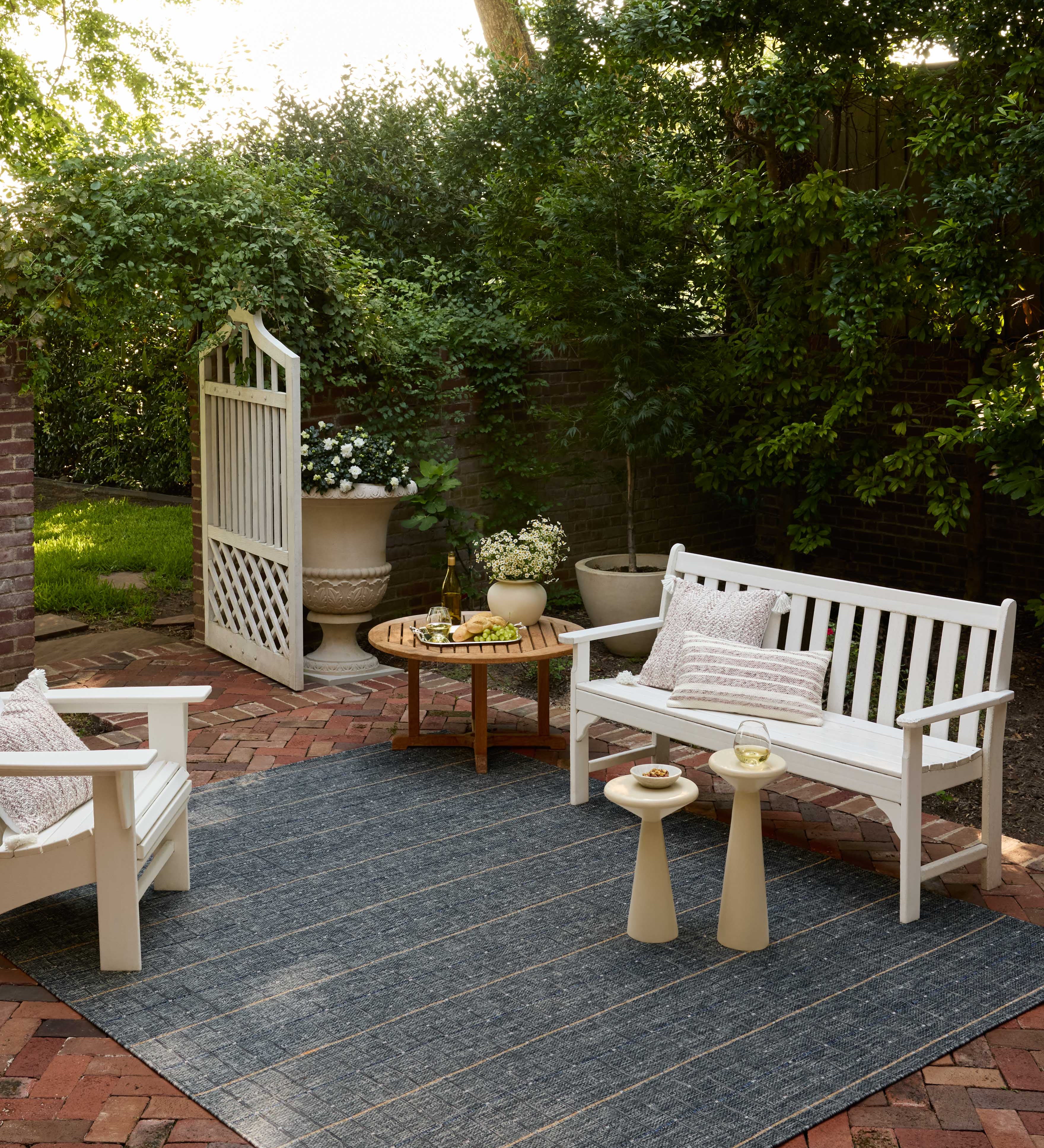 Loloi Birch Sky / Wheat Indoor/Outdoor Rug RUGS - synthetic Loloi