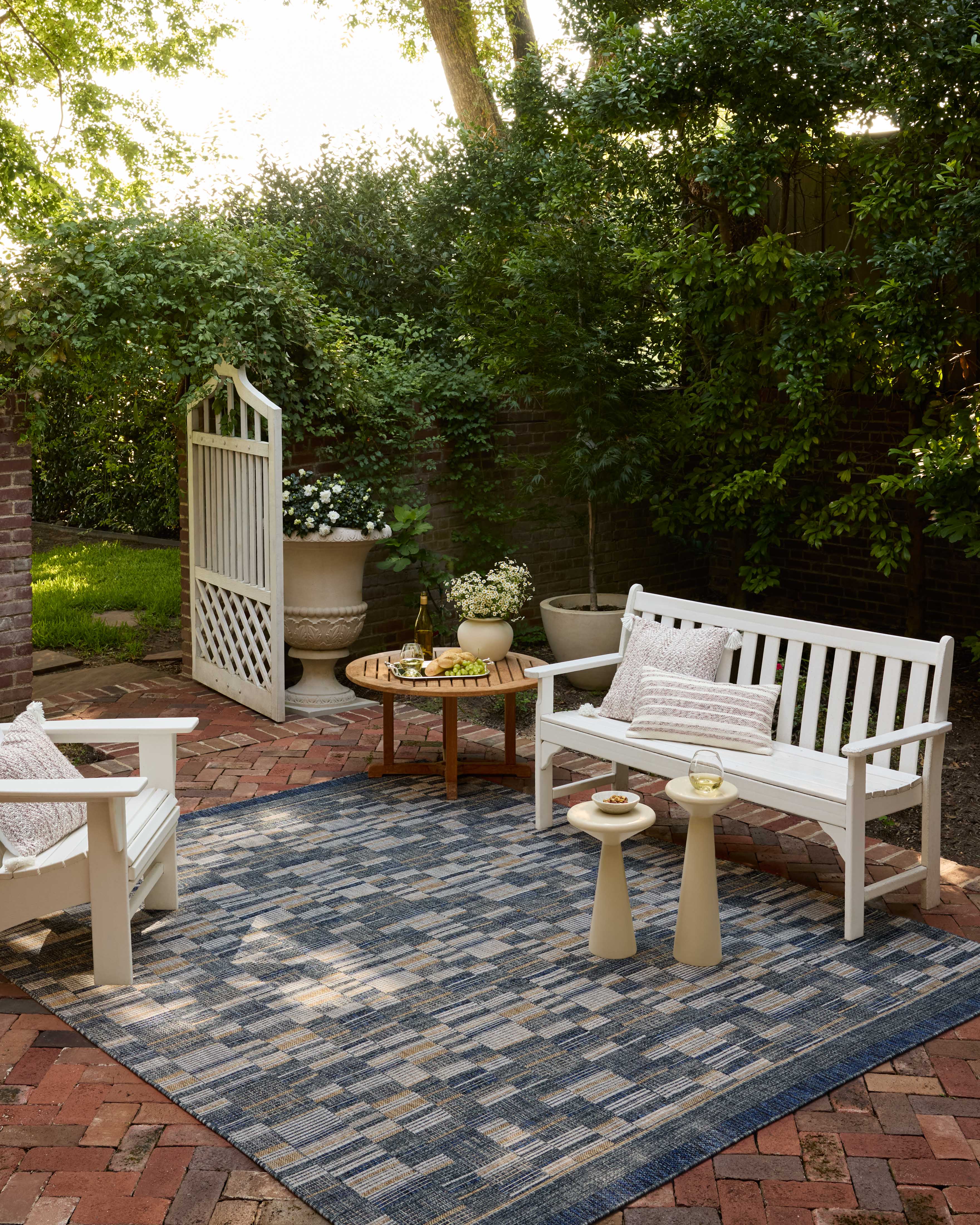 Loloi Birch Denim / Gold Indoor/Outdoor Rug Loloi