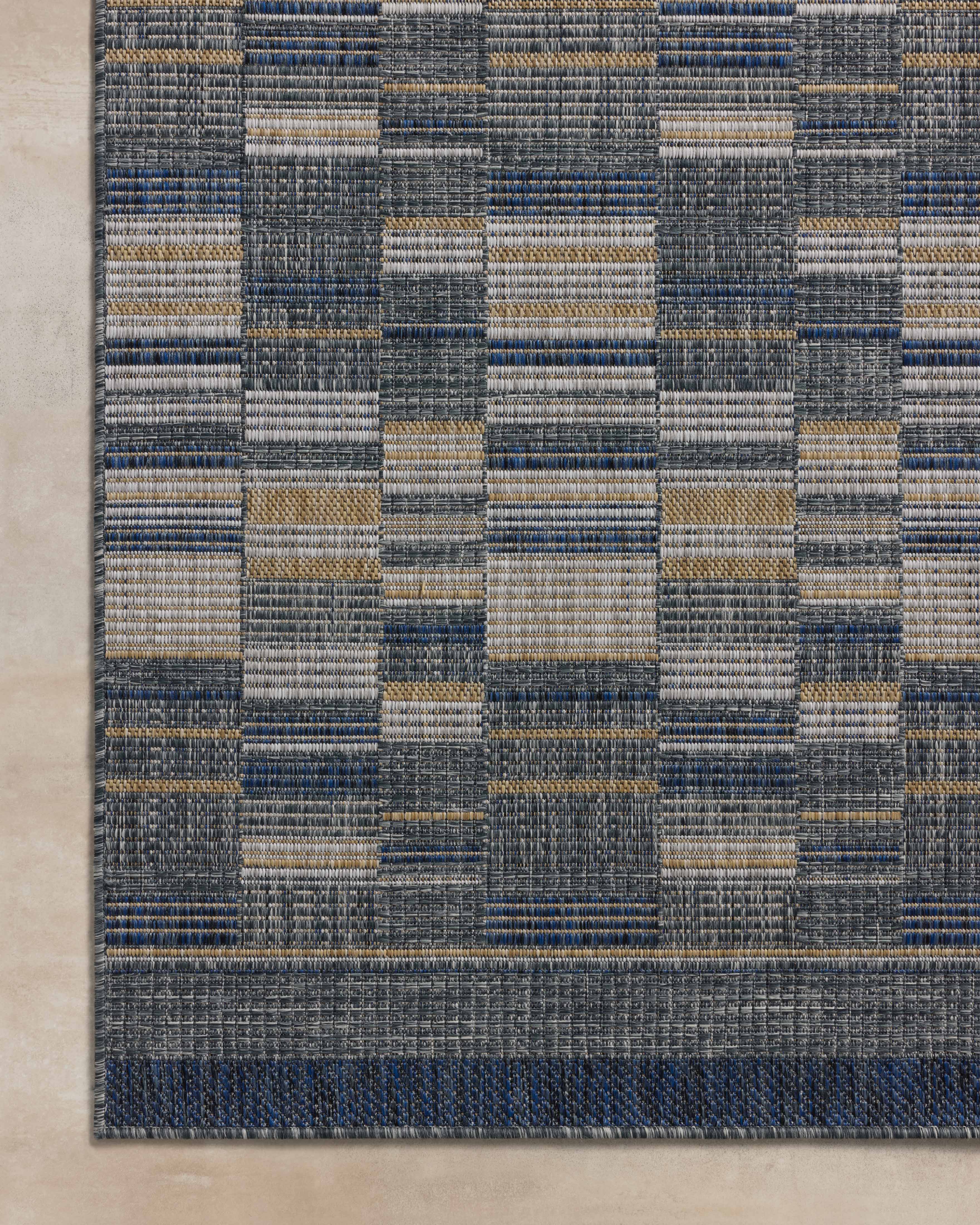 Loloi Birch Denim / Gold Indoor/Outdoor Rug Loloi