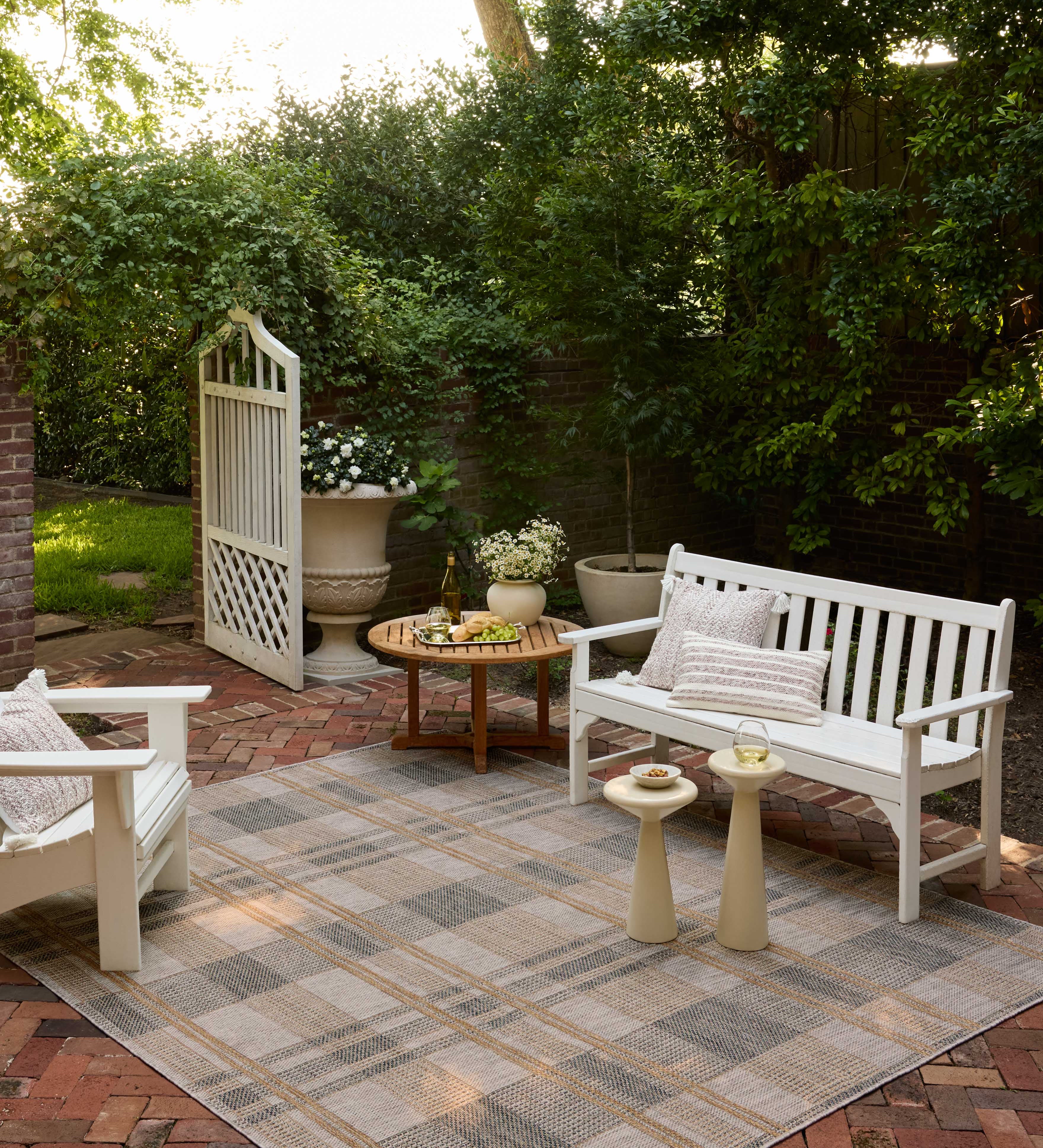 Loloi Birch Bone / Gold Indoor/Outdoor Rug RUGS - synthetic Loloi