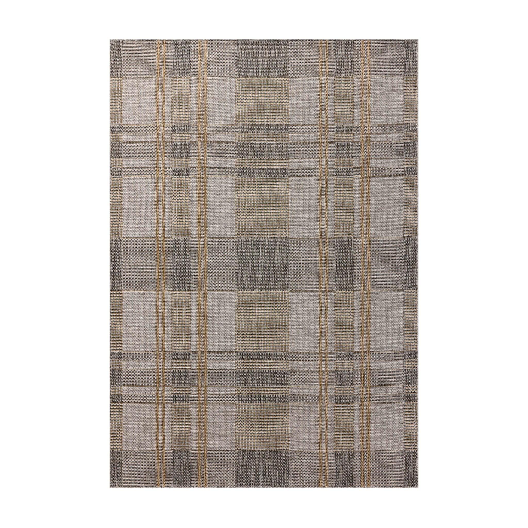 Loloi Birch Bone / Gold Indoor/Outdoor Rug RUGS - synthetic Loloi 18" x 18"