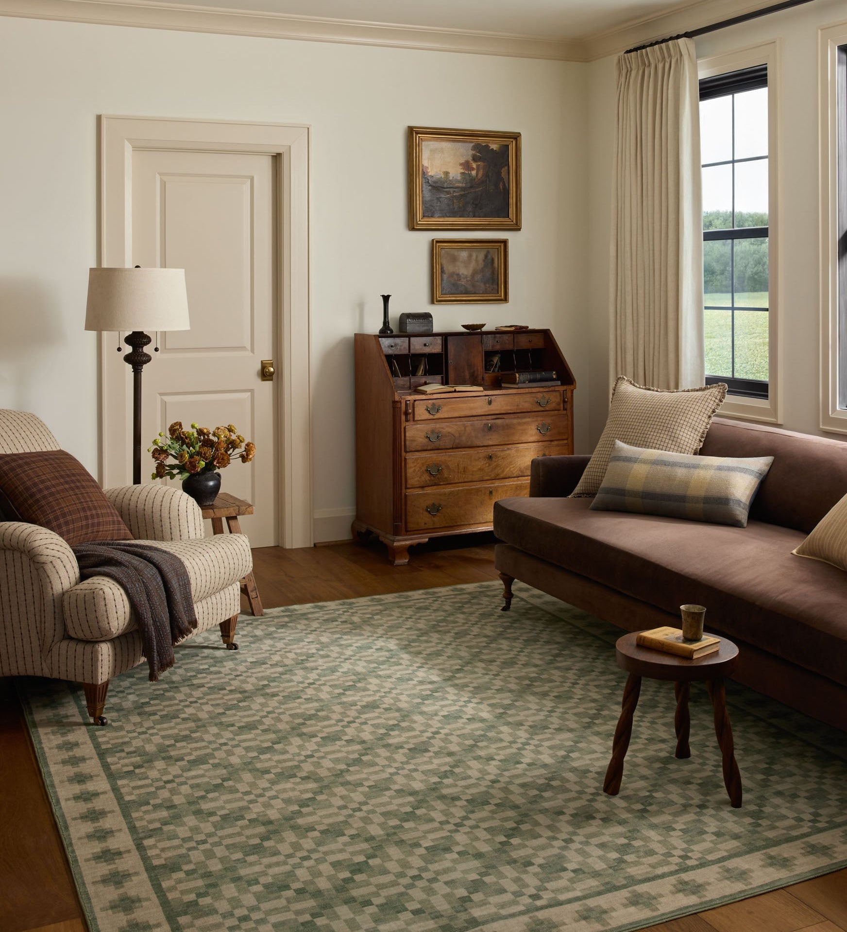 Chris Loves Julia x Loloi Bobby Beige / Green Rug - Rug & Weave