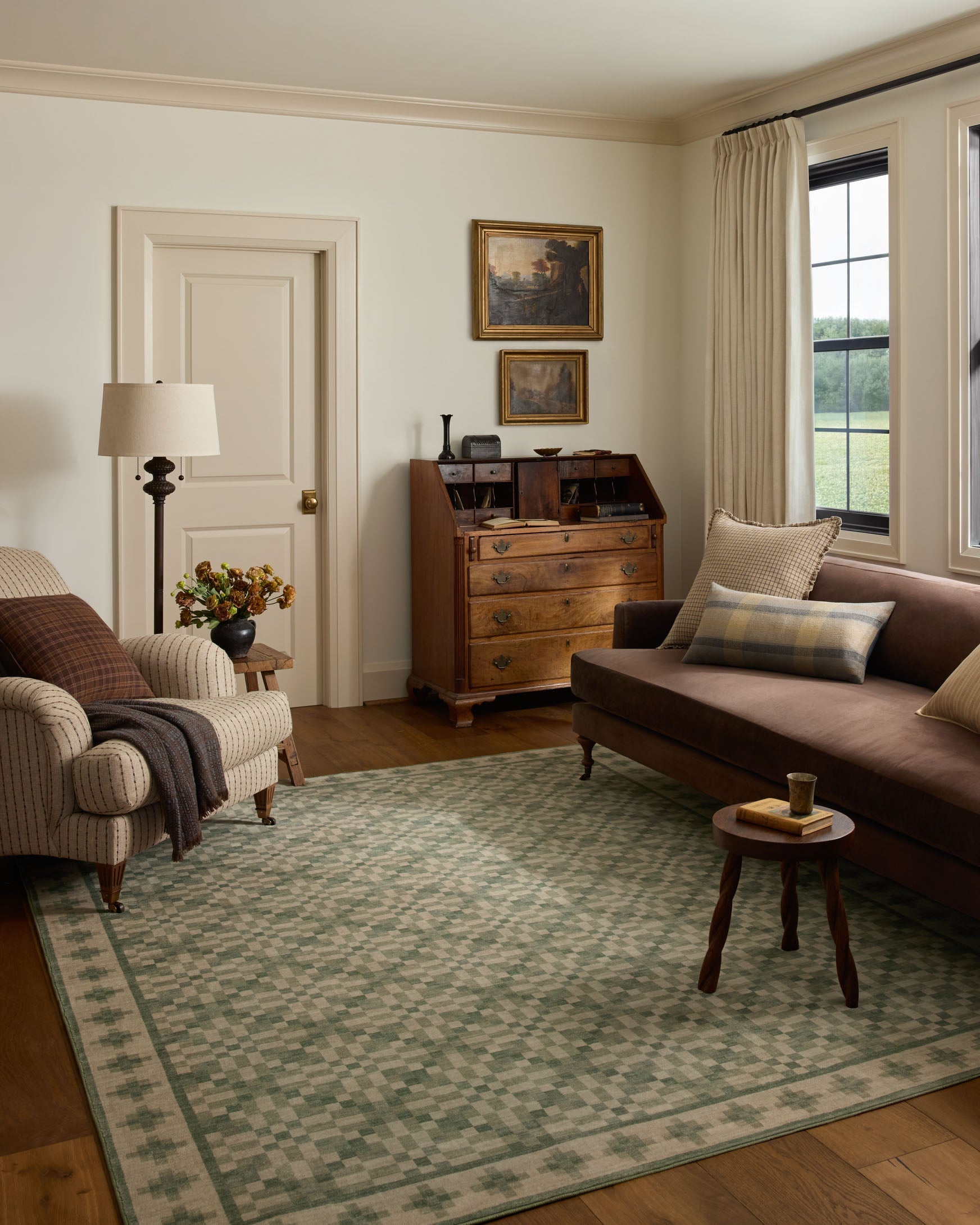Chris Loves Julia x Loloi Bobby Beige / Green Rug - Rug & Weave