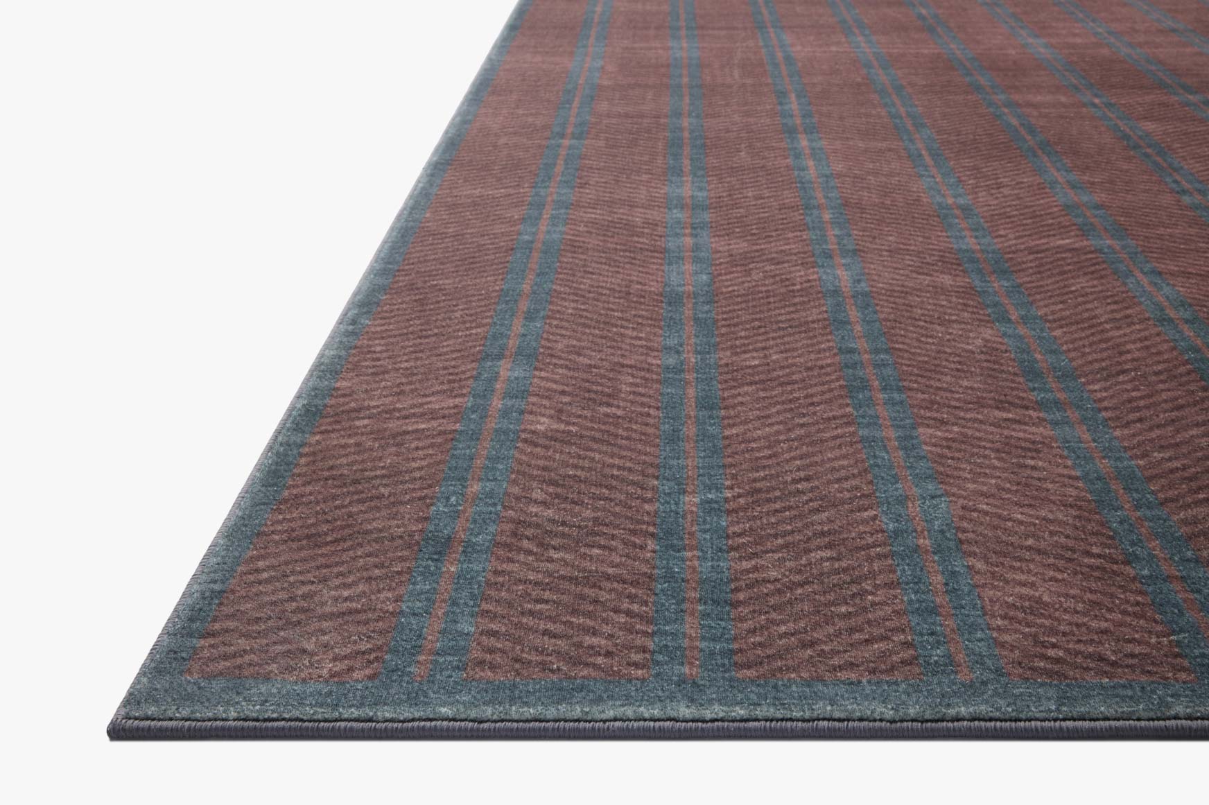 Chris Loves Julia x Loloi Bobby Merlot / Denim Rug - Rug & Weave