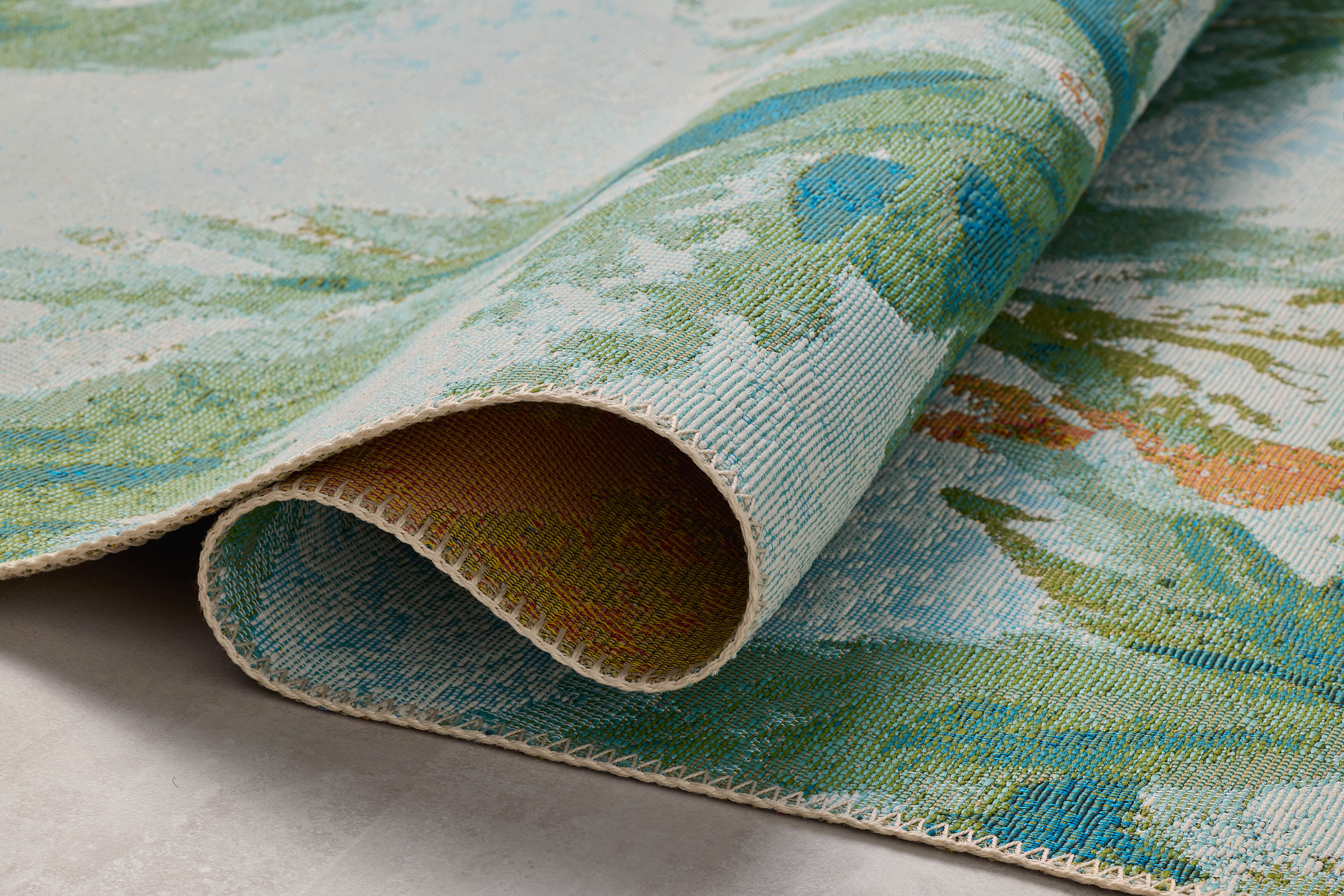 Loloi Botanical Sky / Green Rug RUGS - synthetic Loloi