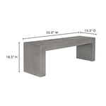 Lazarus Outdoor Bench FURNITURE - outdoor bench Moe's Furniture