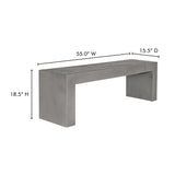 Lazarus Outdoor Bench FURNITURE - outdoor bench Moe's Furniture