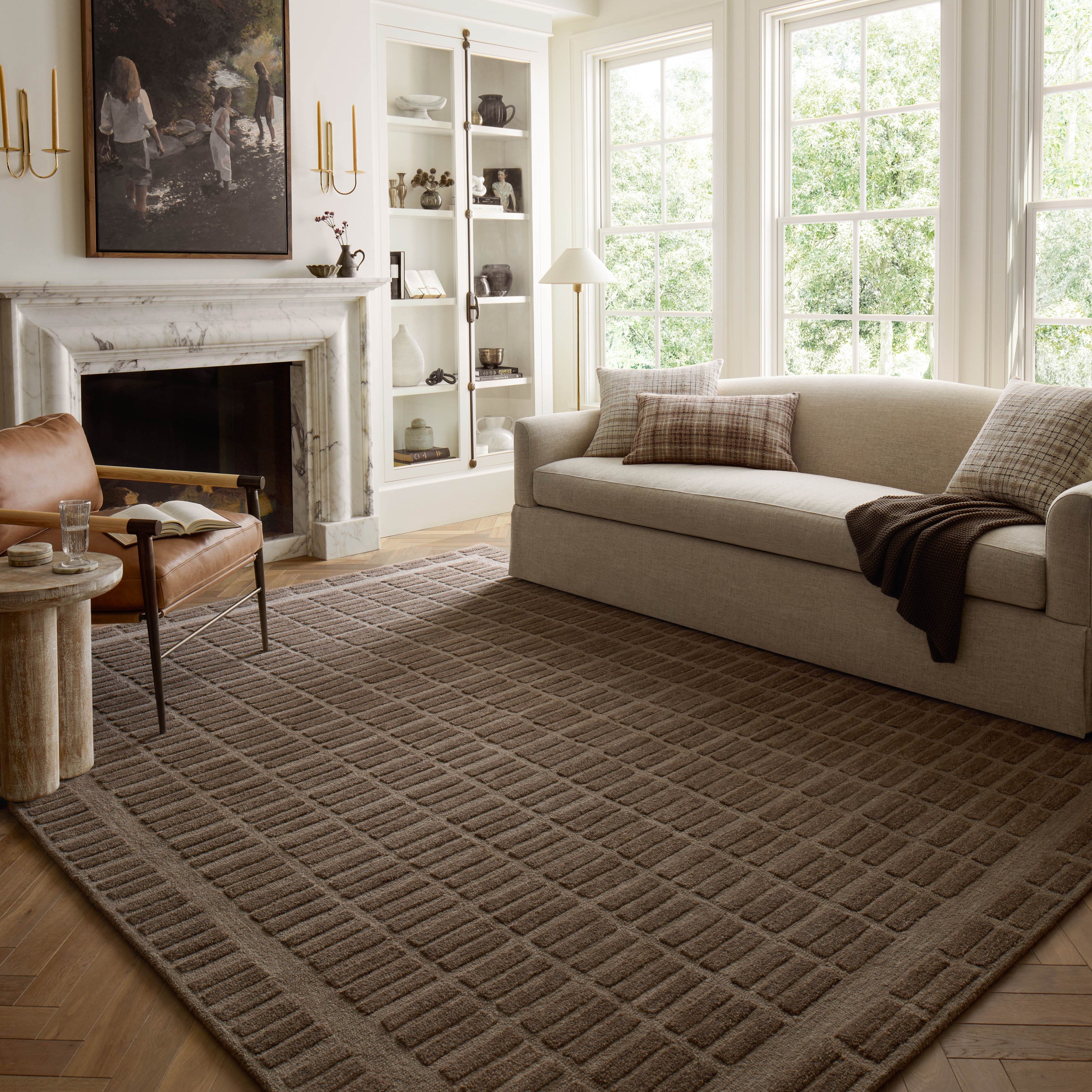 Chris Loves Julia x Loloi Bradley Cocoa / Cocoa Rug RUGS - wool Loloi