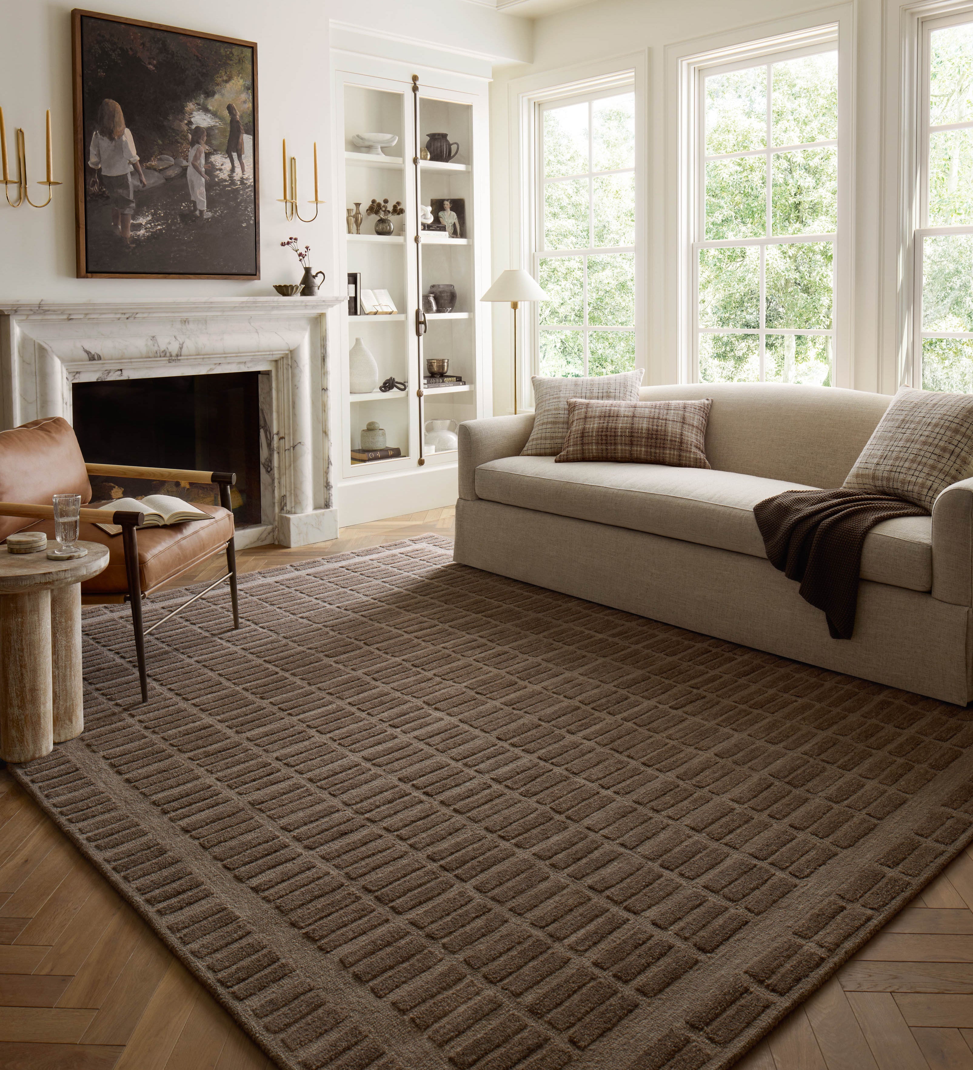 Chris Loves Julia x Loloi Bradley Cocoa / Cocoa Rug RUGS - wool Loloi