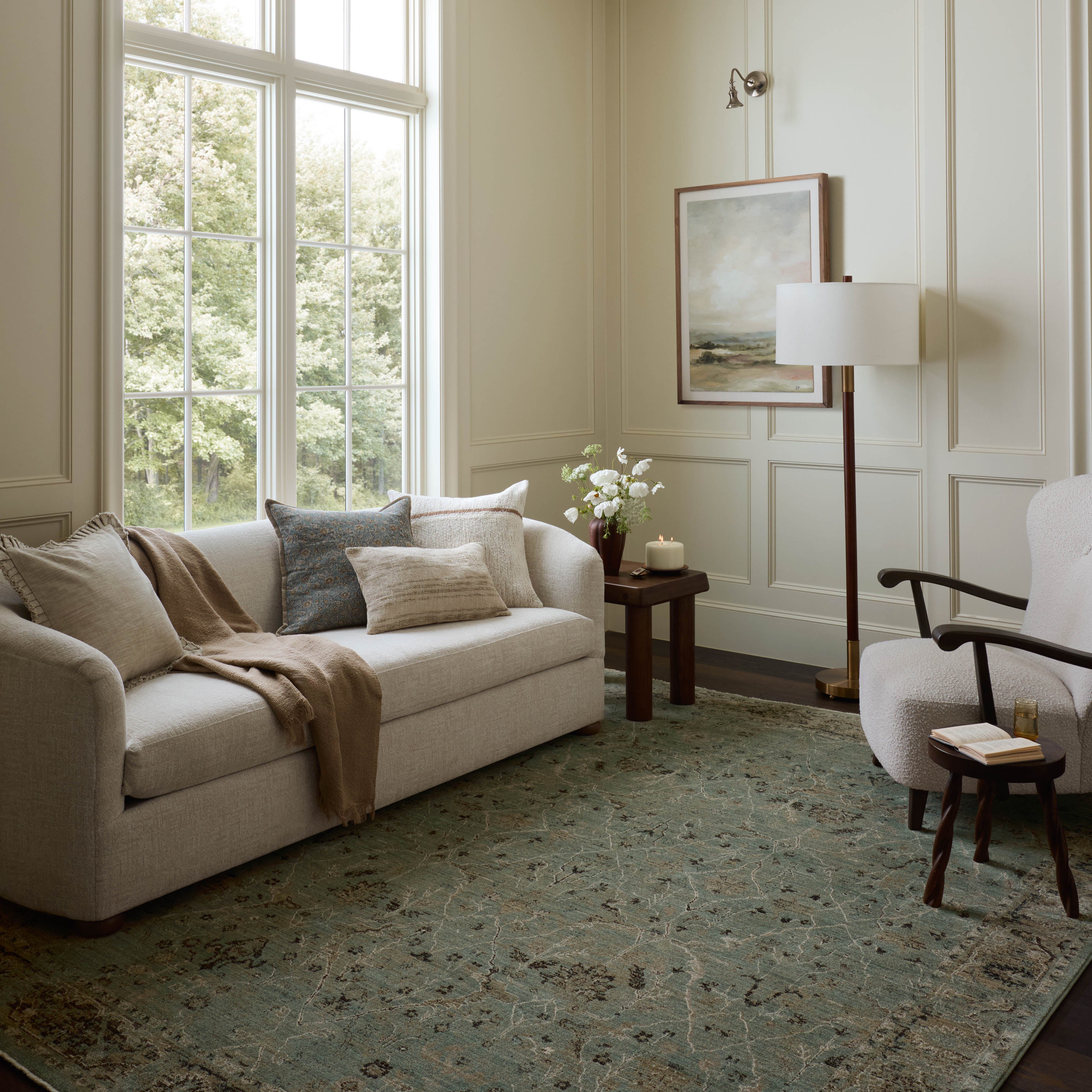 Loloi Briar Aqua / Olive Rug RUGS - synthetic Loloi 18" x 18" sample