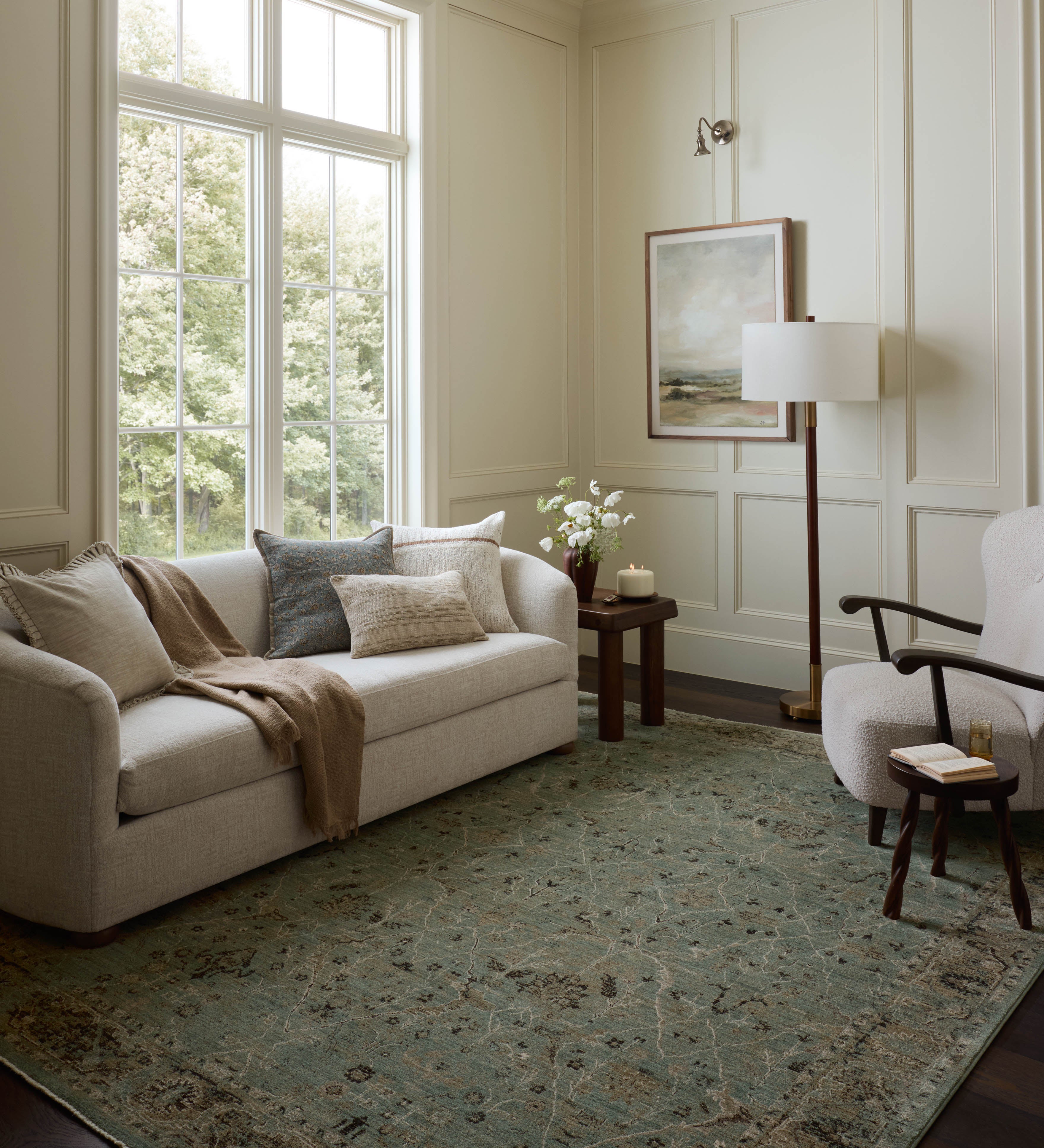 Loloi Briar Aqua / Olive Rug RUGS - synthetic Loloi 18" x 18" sample