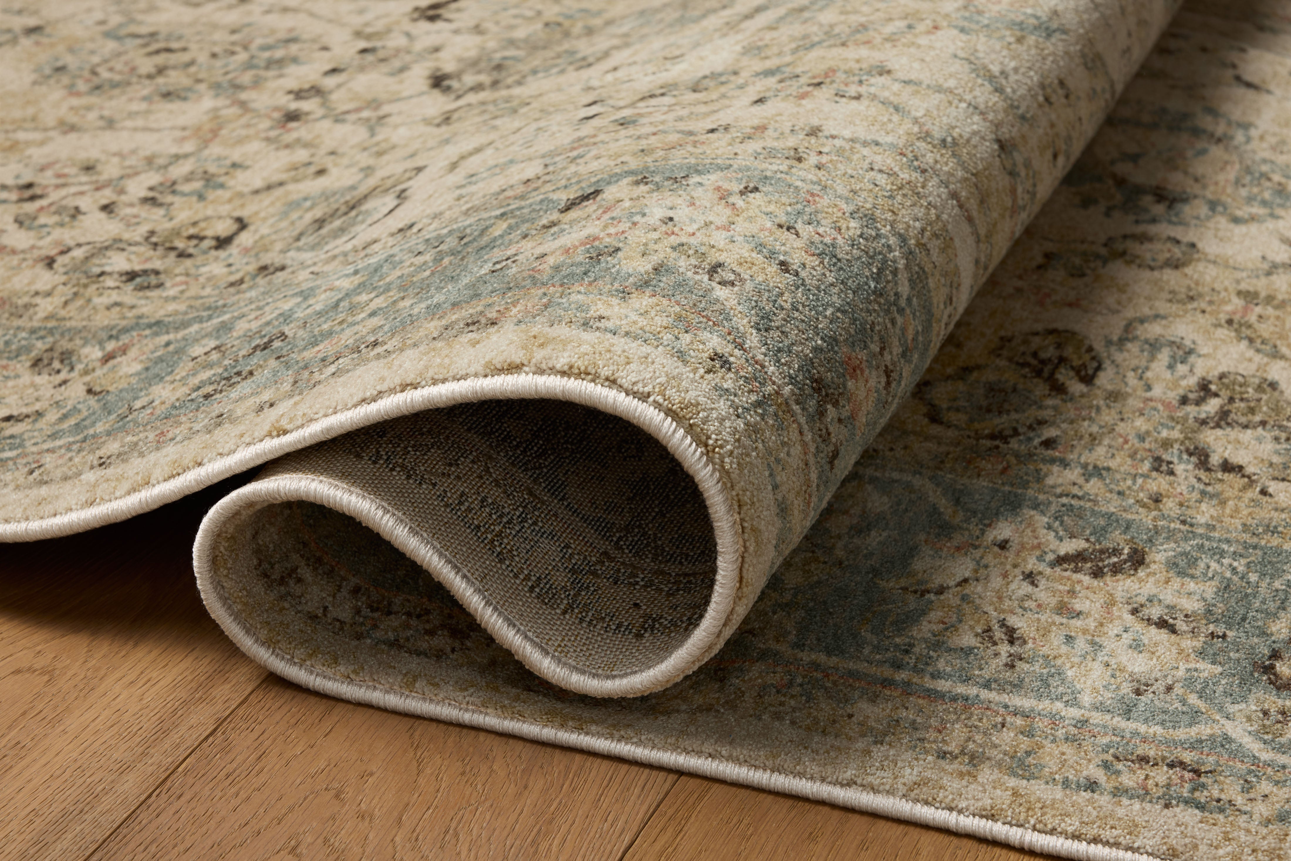 Loloi Briar Ant. Ivory / Blue Rug RUGS - synthetic Loloi 18" x 18" sample